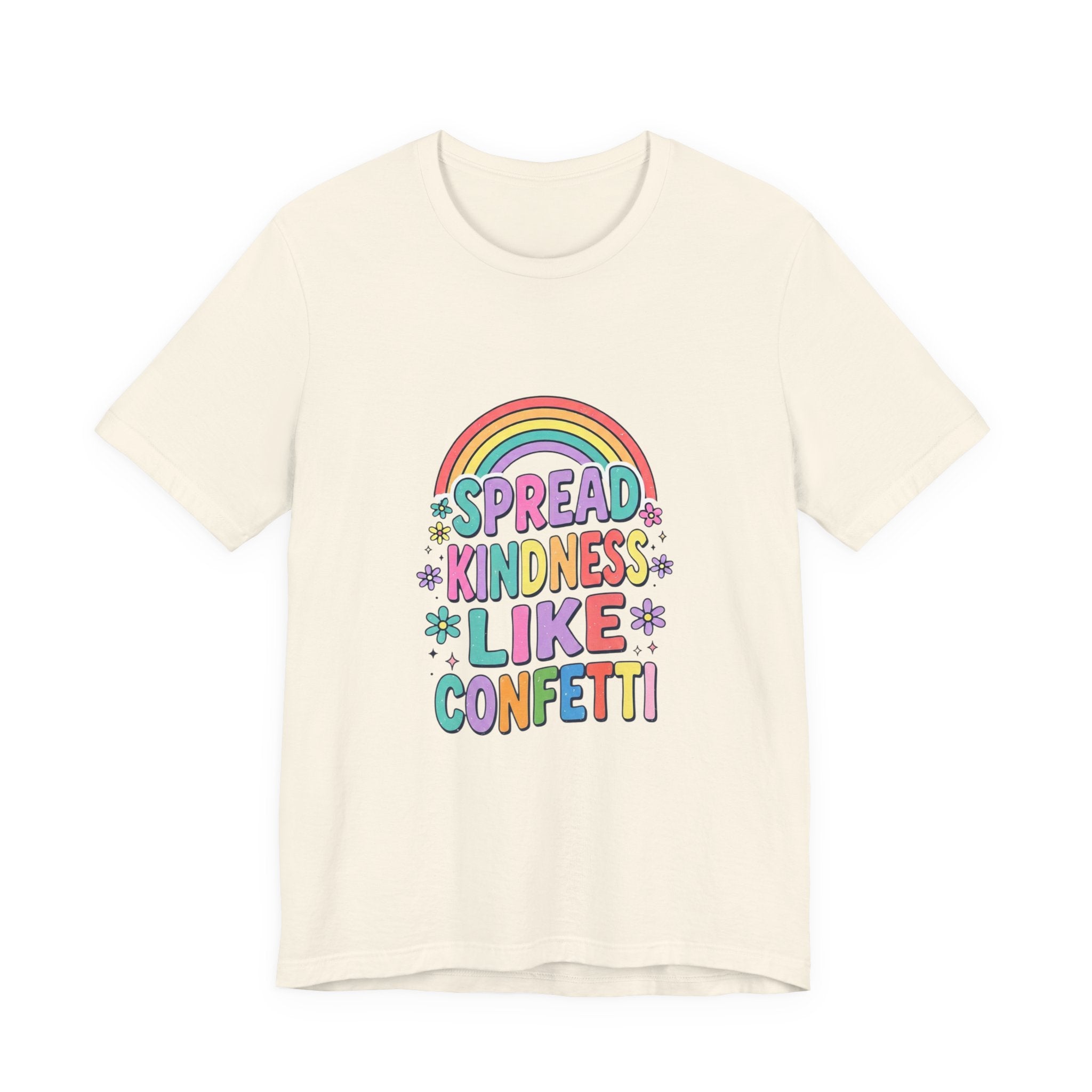 Spread Kindness Like Confetti Tee | Christian, Rainbow Scripture Style