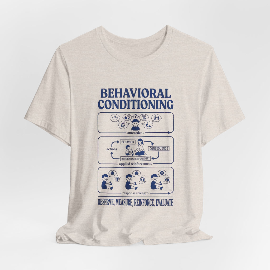 Behavioral Conditioning T‑Shirt — Observe, Measure, Reinforce (Psychology Diagram Tee)