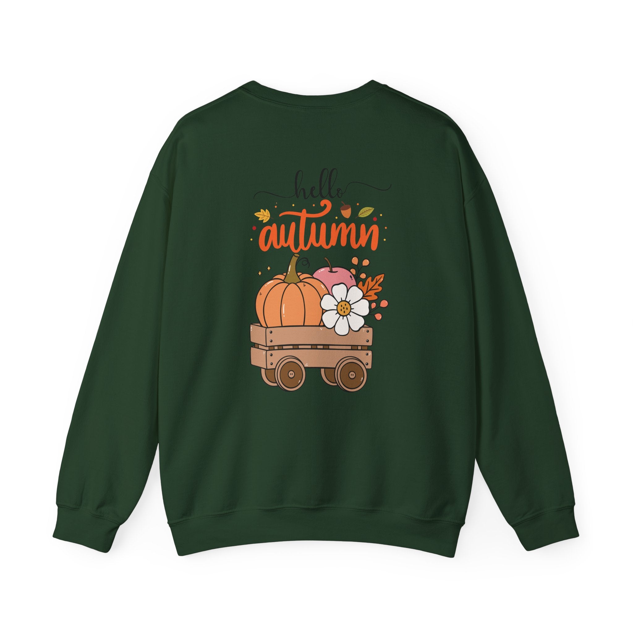 Hello Autumn Sweatshirt — Pumpkin Wagon Fall Crewneck