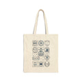 Therapist Badge Canvas Tote — ABA Behavior Therapy Icons Tote Bag