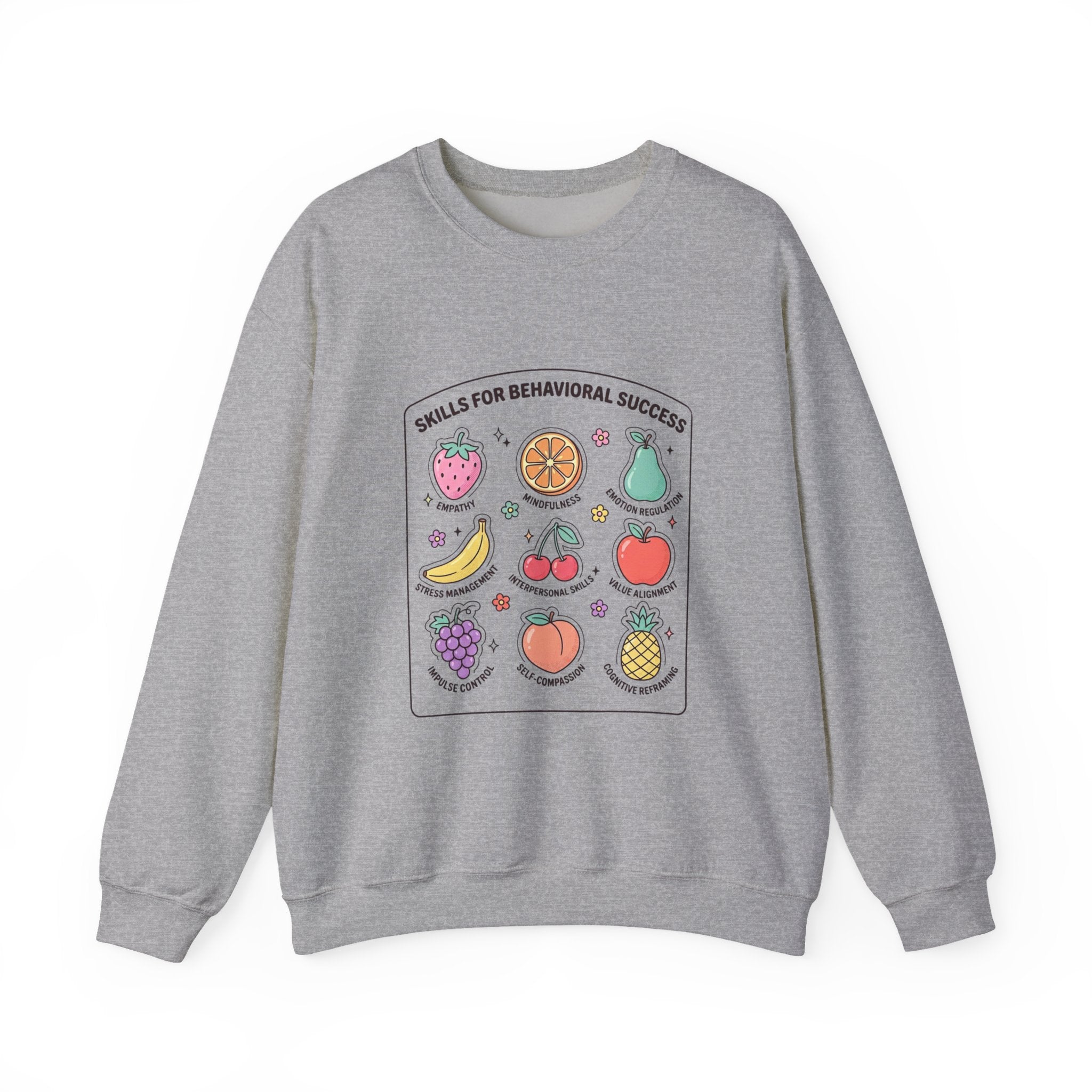 Behavior Skills for Success" ABA Pullover | Fruit-Themed Behavior Therapy Pullover for RBTs, BCBAs, Teachers & Daycare Providers