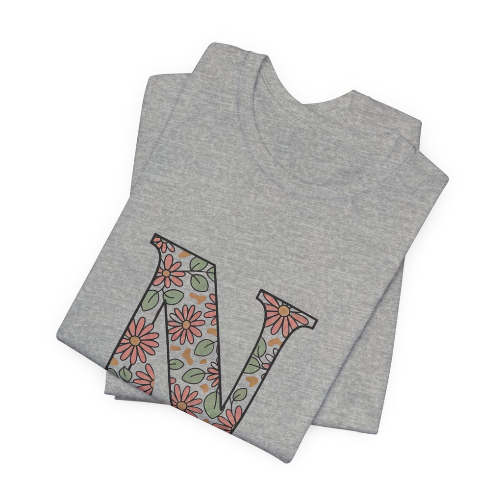 Floral N Nurse Tee | Retro Vacation Vibe, Floral Lettering Nurse T-Shirt