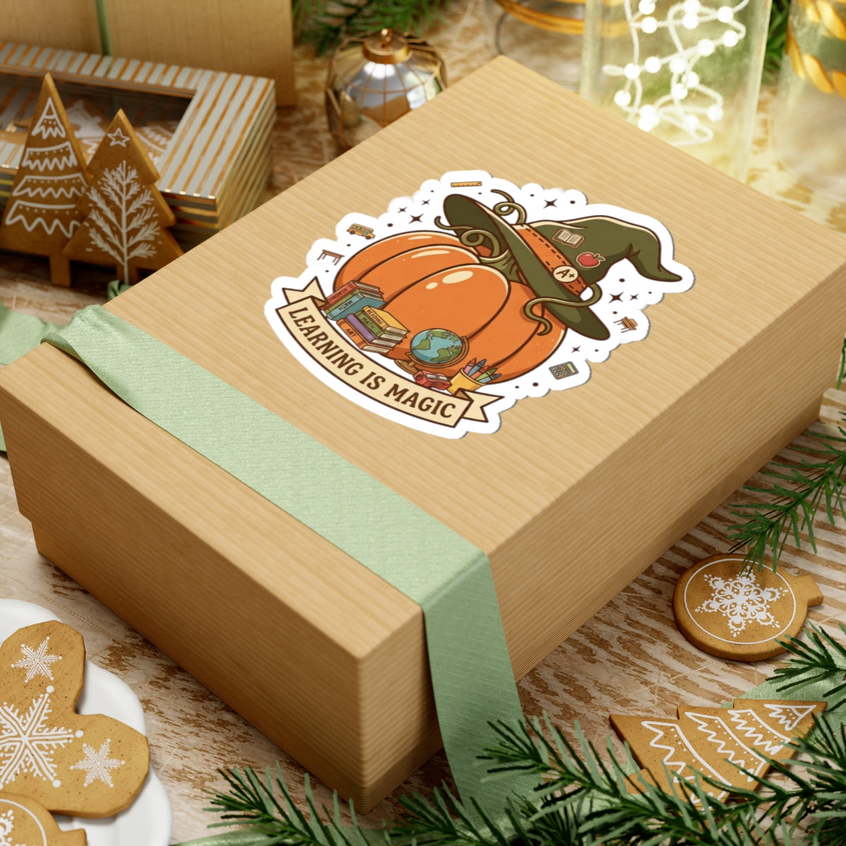 Learning Is Magic Pumpkin Sticker | Teacher Fall Halloween Autumn