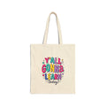 Y'all Gonna Learn Today Tote | Christian colorful scripture rainbow