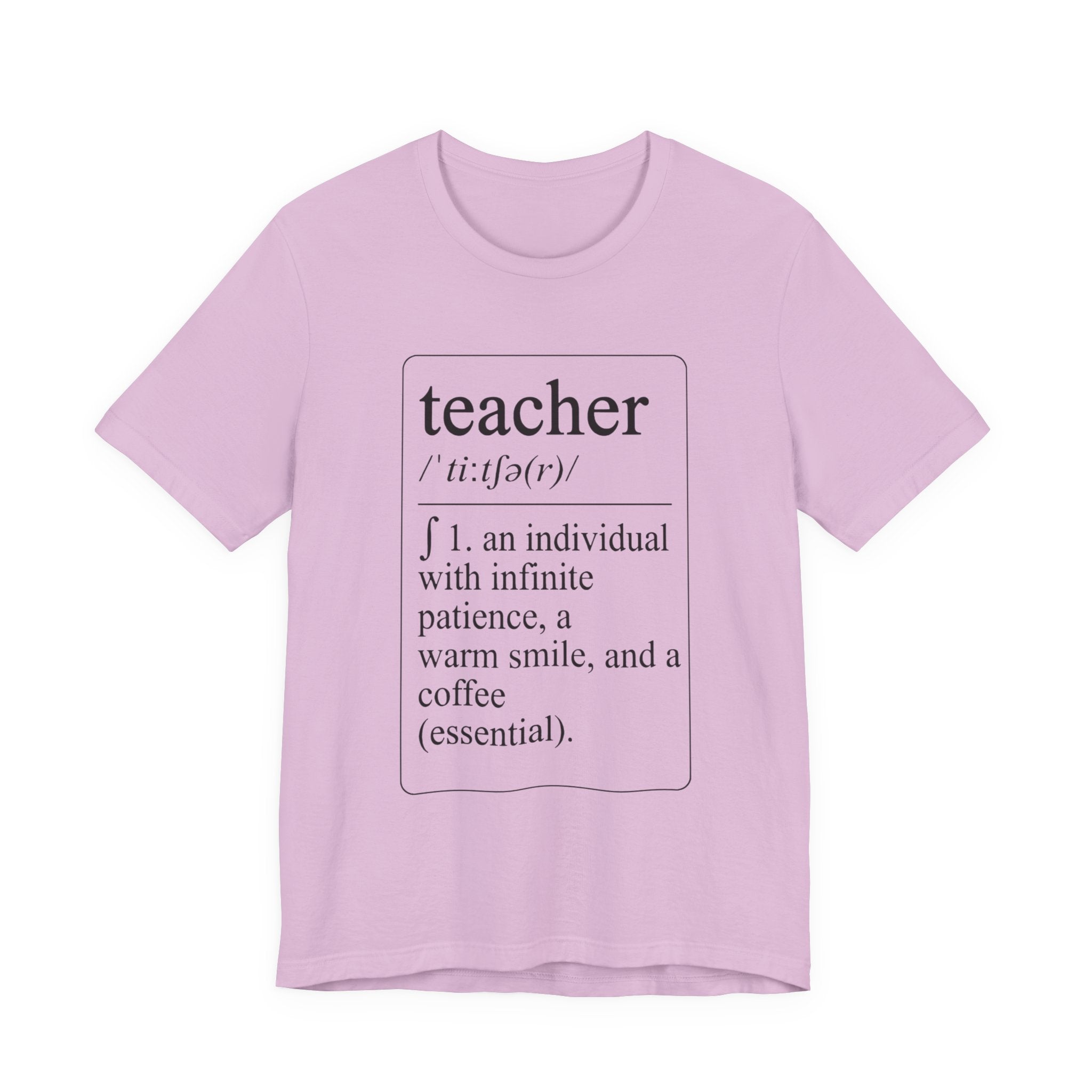 Teacher Definition T-Shirt — Funny Teacher Gift Tee ("teacher /ˈtiːtʃər/ 1. an individual with infinite patience, a warm smile, and a [...]