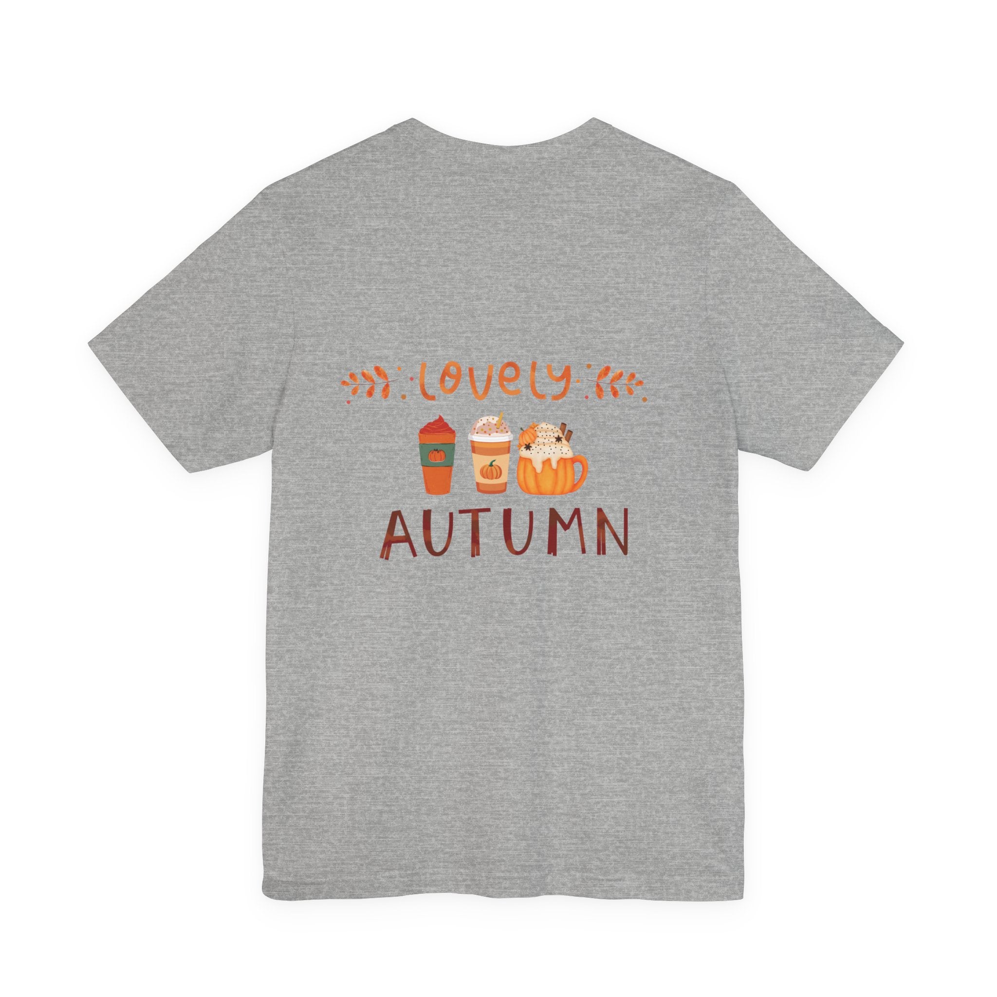 Lovely Autumn T-Shirt – Pumpkin & Cozy Fall Drinks Graphic Tee