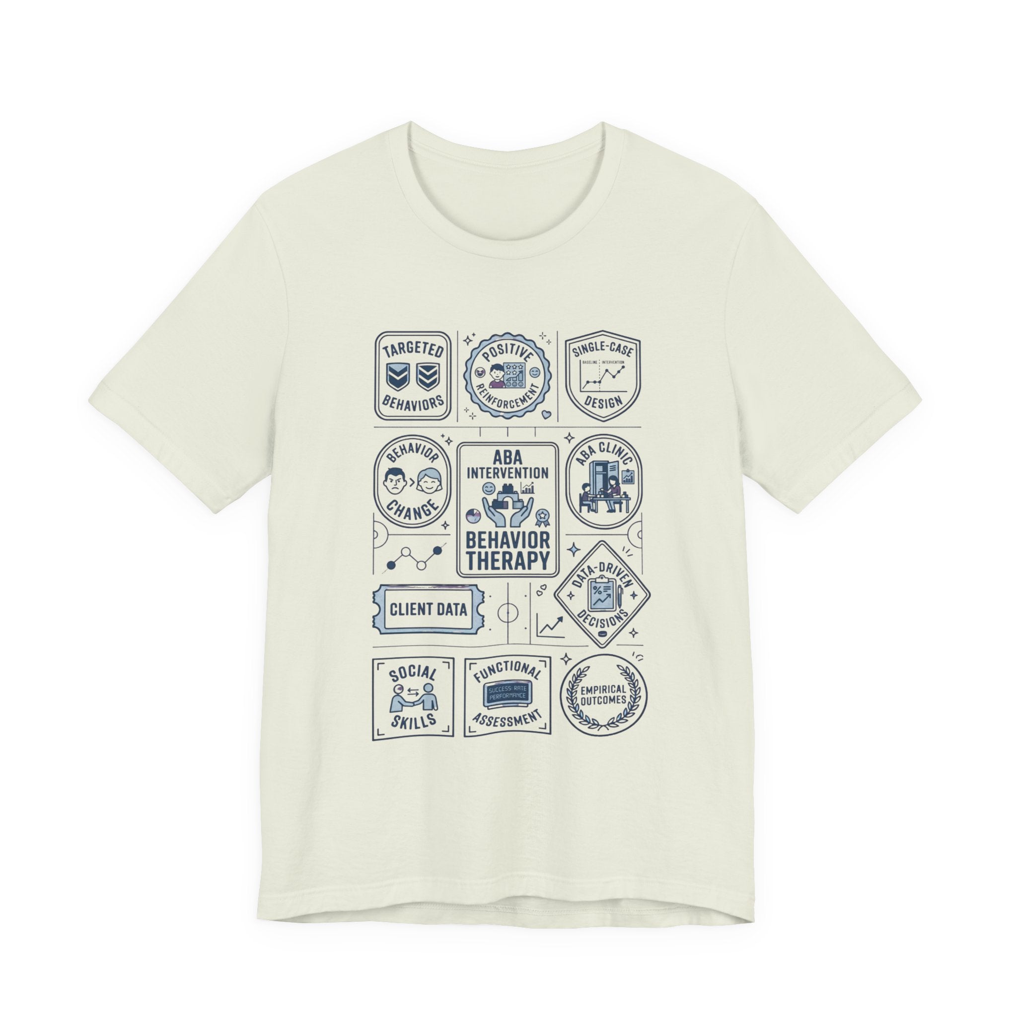 Behavior Therapy Badges T-Shirt — ABA Intervention Therapist Tee