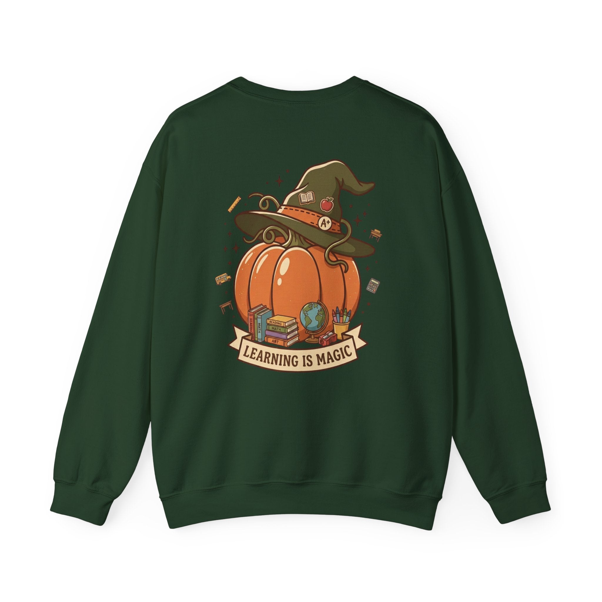 Learning Is Magic Pumpkin Sweatshirt | Fall Halloween Teacher Cozy