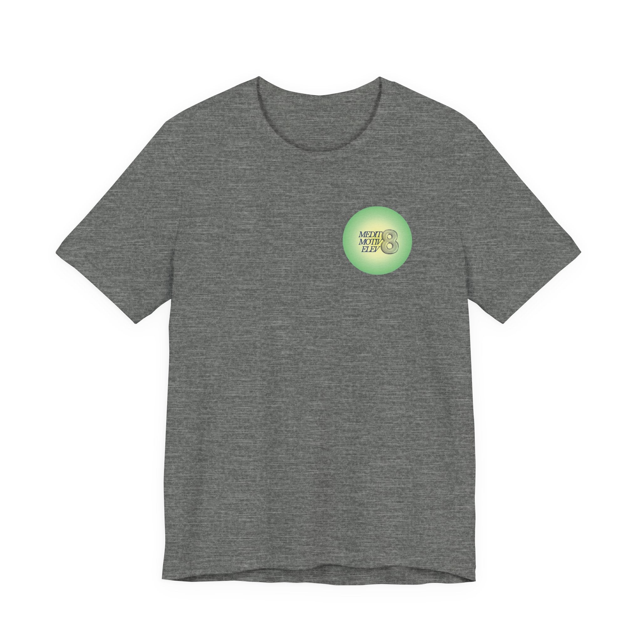 T‑Shirt — Green Circular '666' Graphic Tee with "Release what no longer serves you" Back Design