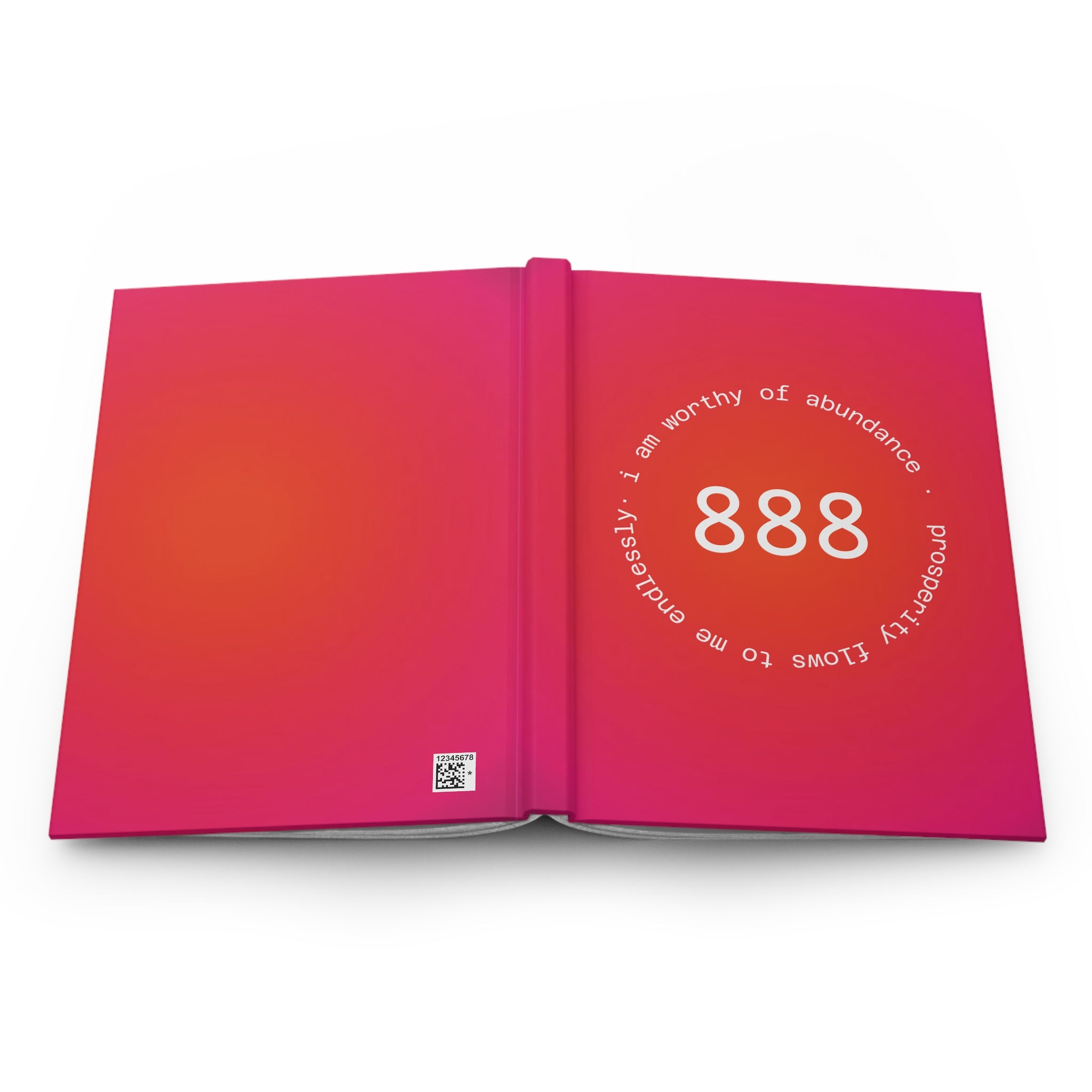 888 Abundance Journal — Hardcover Matte Gratitude & Prosperity Notebook