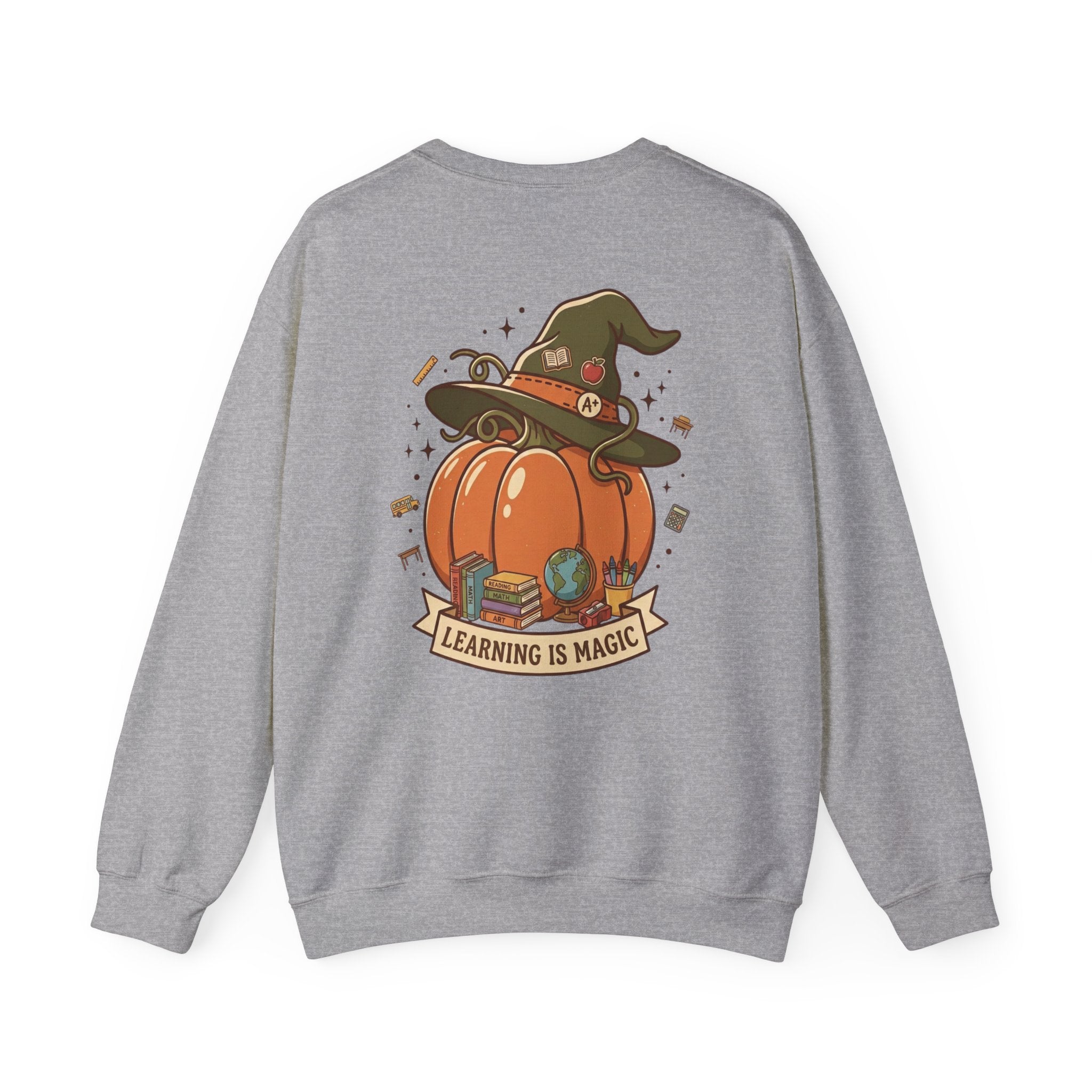 Learning Is Magic Pumpkin Sweatshirt | Fall Halloween Teacher Cozy