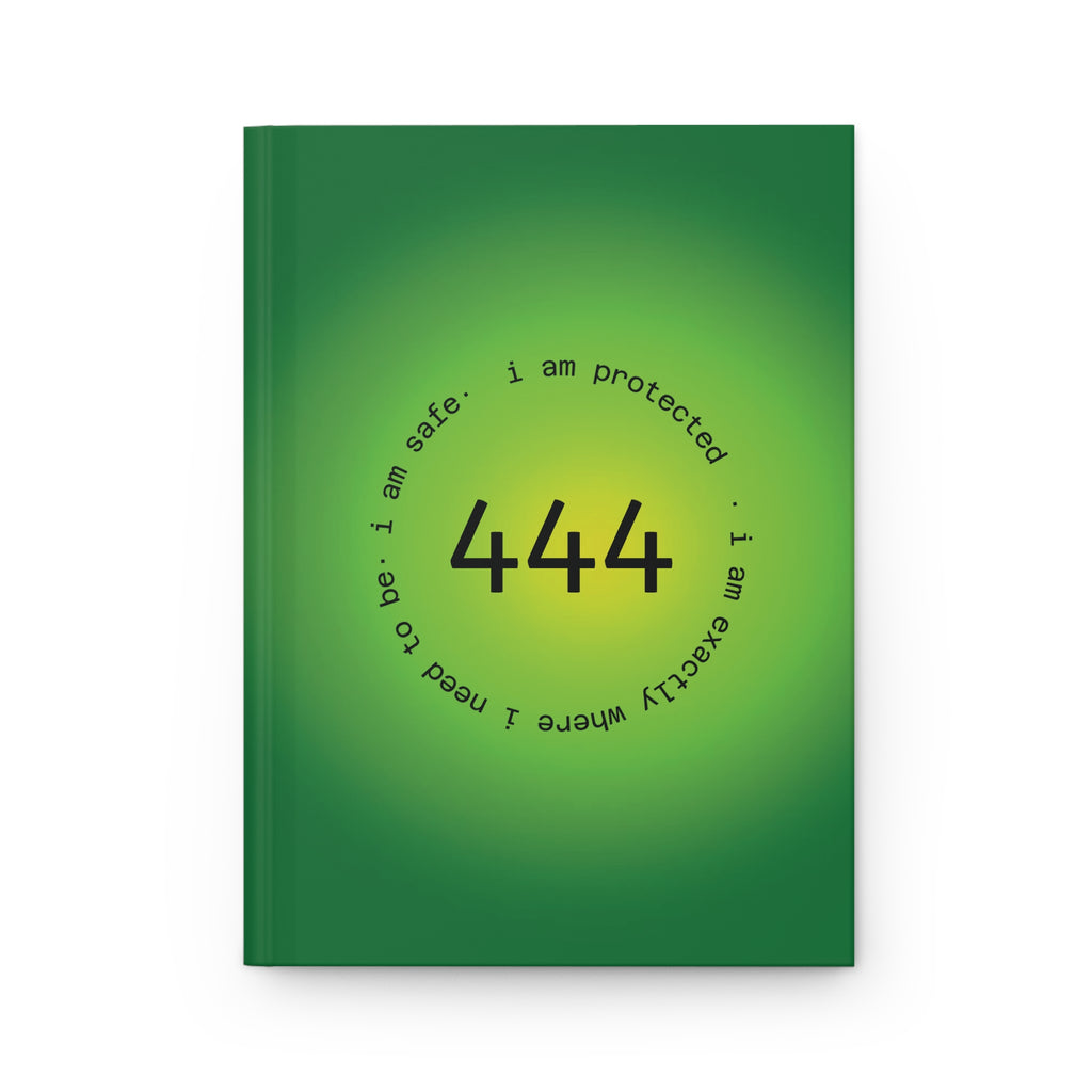 Hardcover Journal — 444 Spiritual Affirmation Notebook (I am safe • I am protected)
