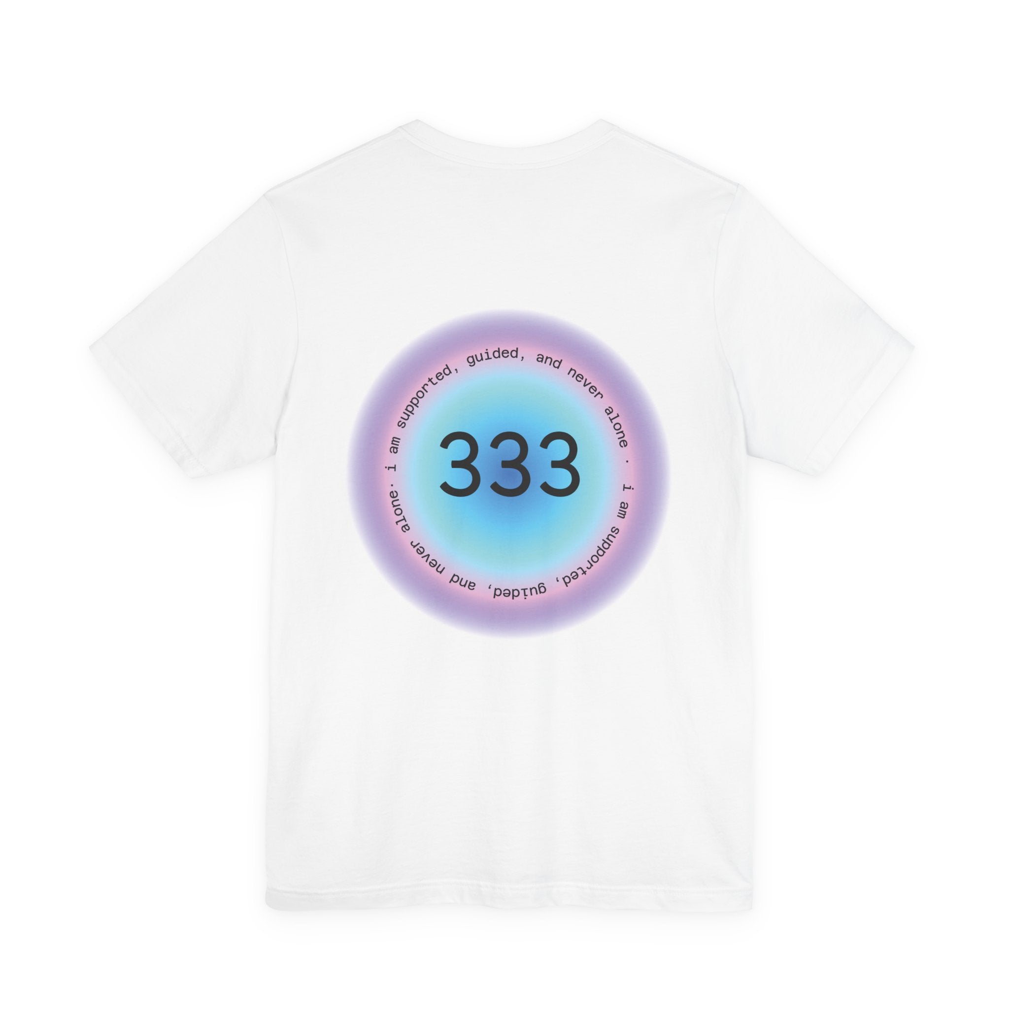 333 Angel Number T‑Shirt — Spiritual Numerology Tee with Guided, Loved, Protected Message