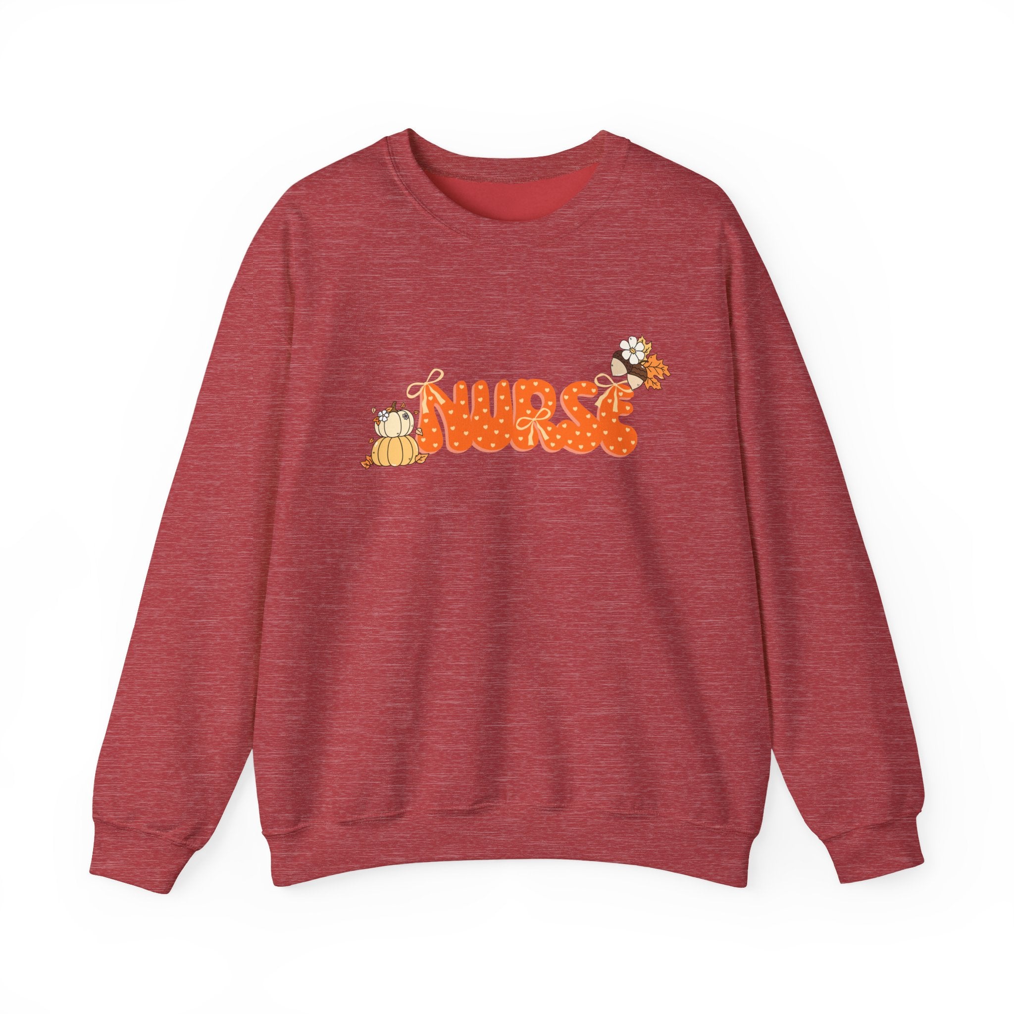 Nurse Halloween Crewneck Sweatshirt — Pumpkin & Candy Cute Nurse Shirt