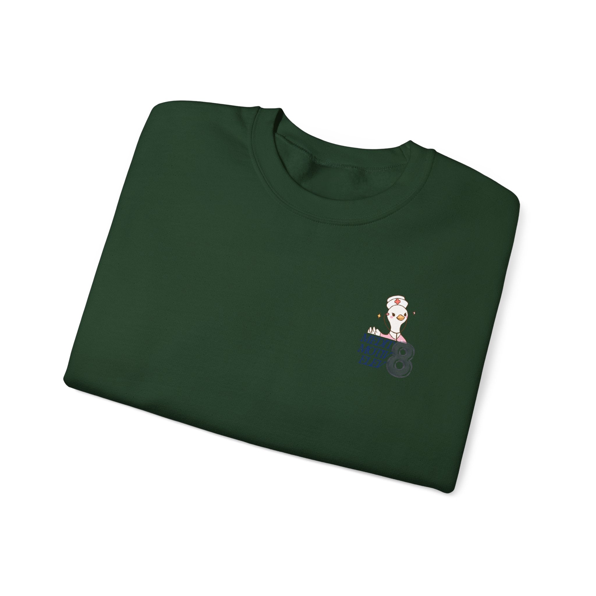 Future Nurse Crewneck Sweatshirt — Cute Pink Nurse Duck Design