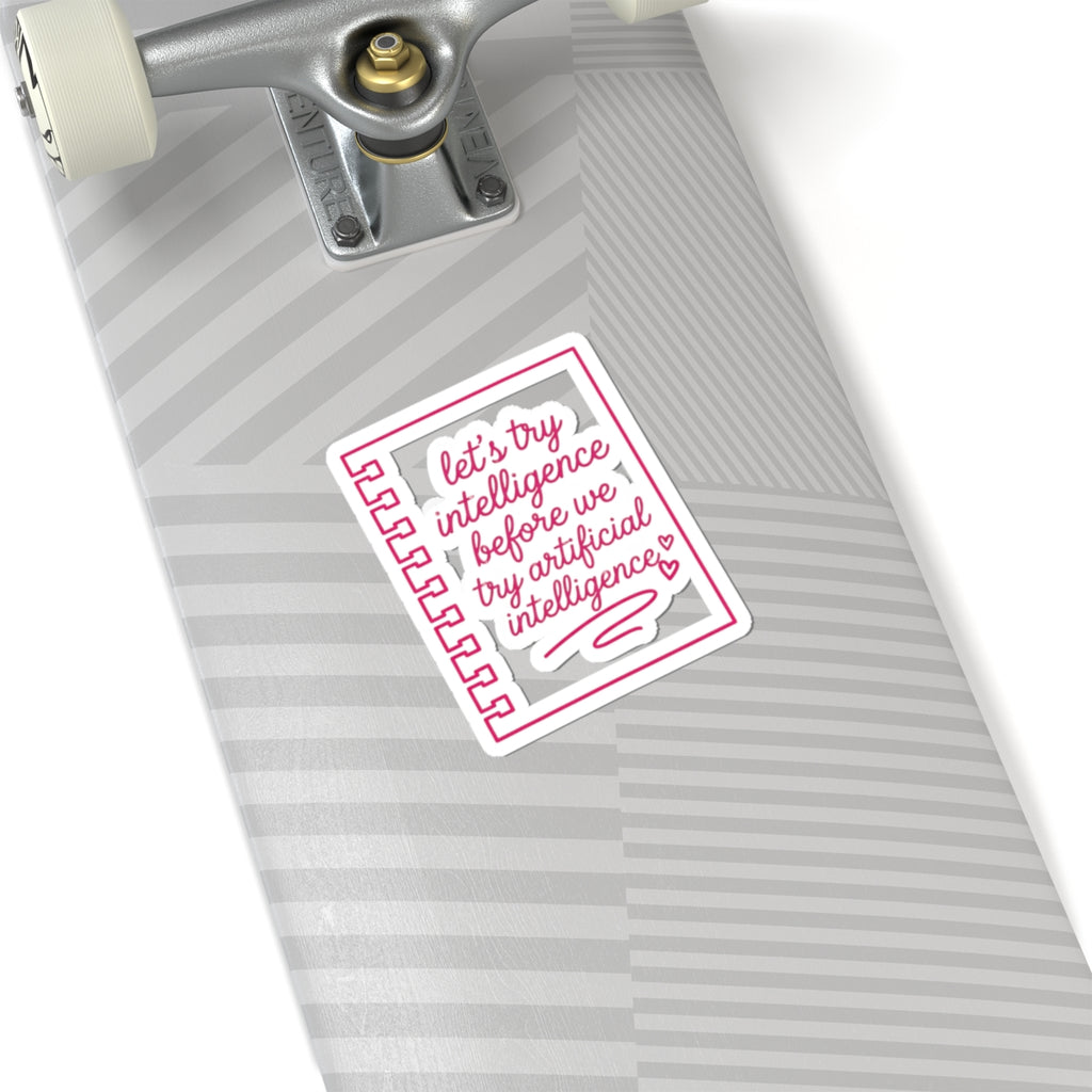 Notebook try intelligence Kiss-Cut Stickers
