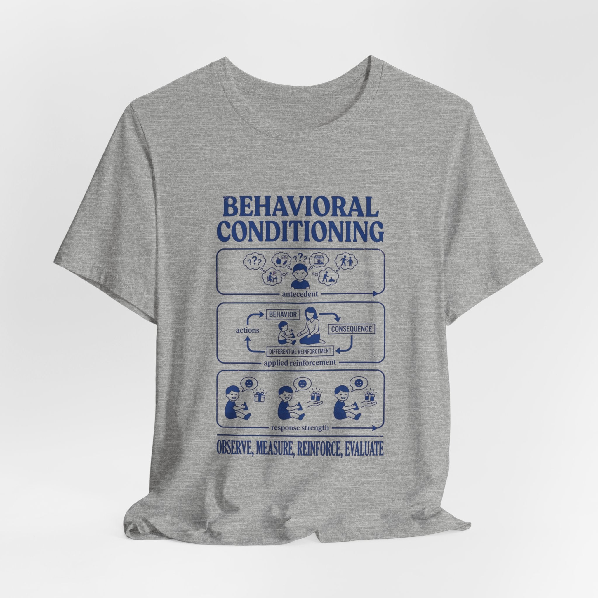 Behavioral Conditioning T‑Shirt — Observe, Measure, Reinforce (Psychology Diagram Tee)