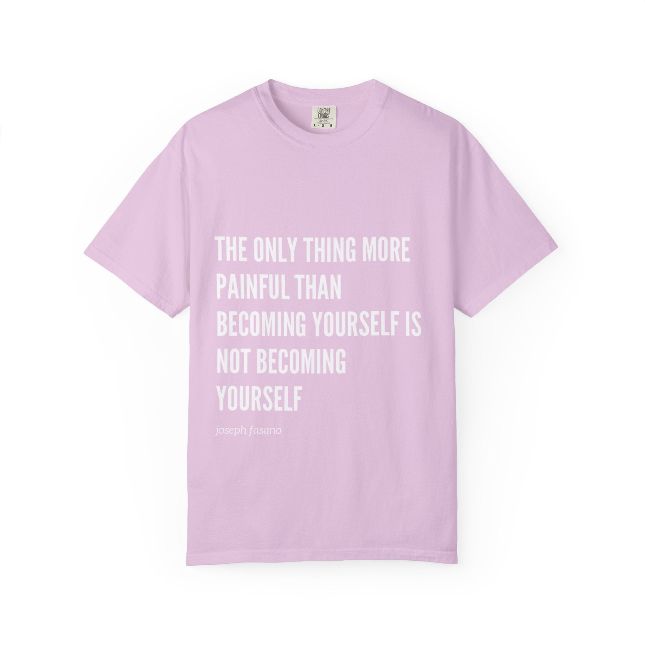 the only thing more painful than becoming yourself is not becoming yourself