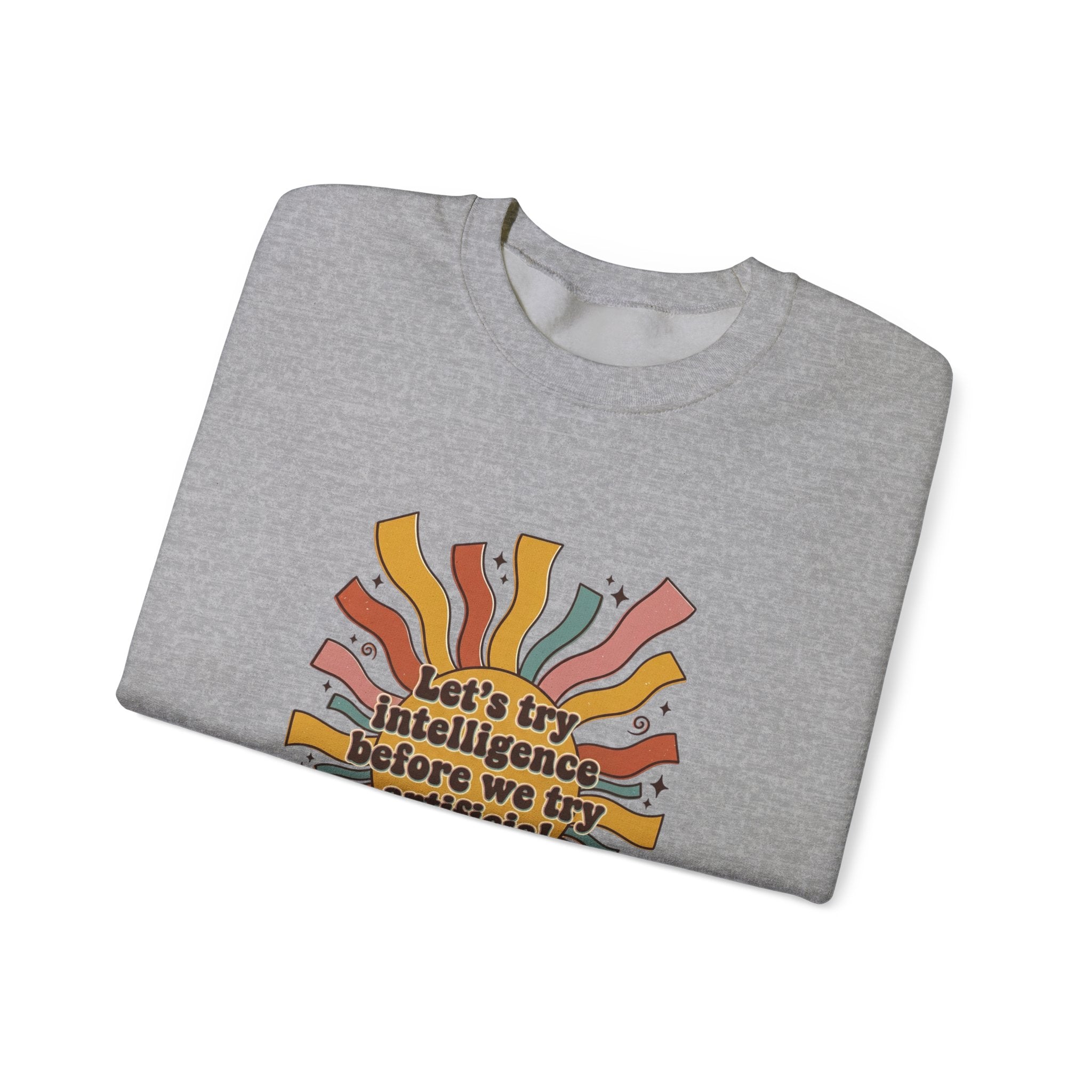 Groovy try intelligence Unisex Heavy Blend™ Crewneck Sweatshirt