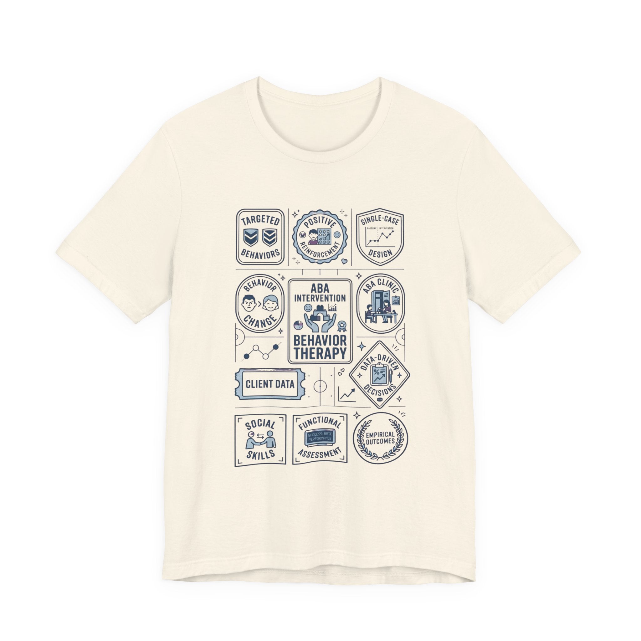 Behavior Therapy Badges T-Shirt — ABA Intervention Therapist Tee