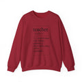 Teacher Definition Sweatshirt — 'teacher /ˈtēchər/ : an individual with infinite patience, a warm smile, and a coffee (essential)'