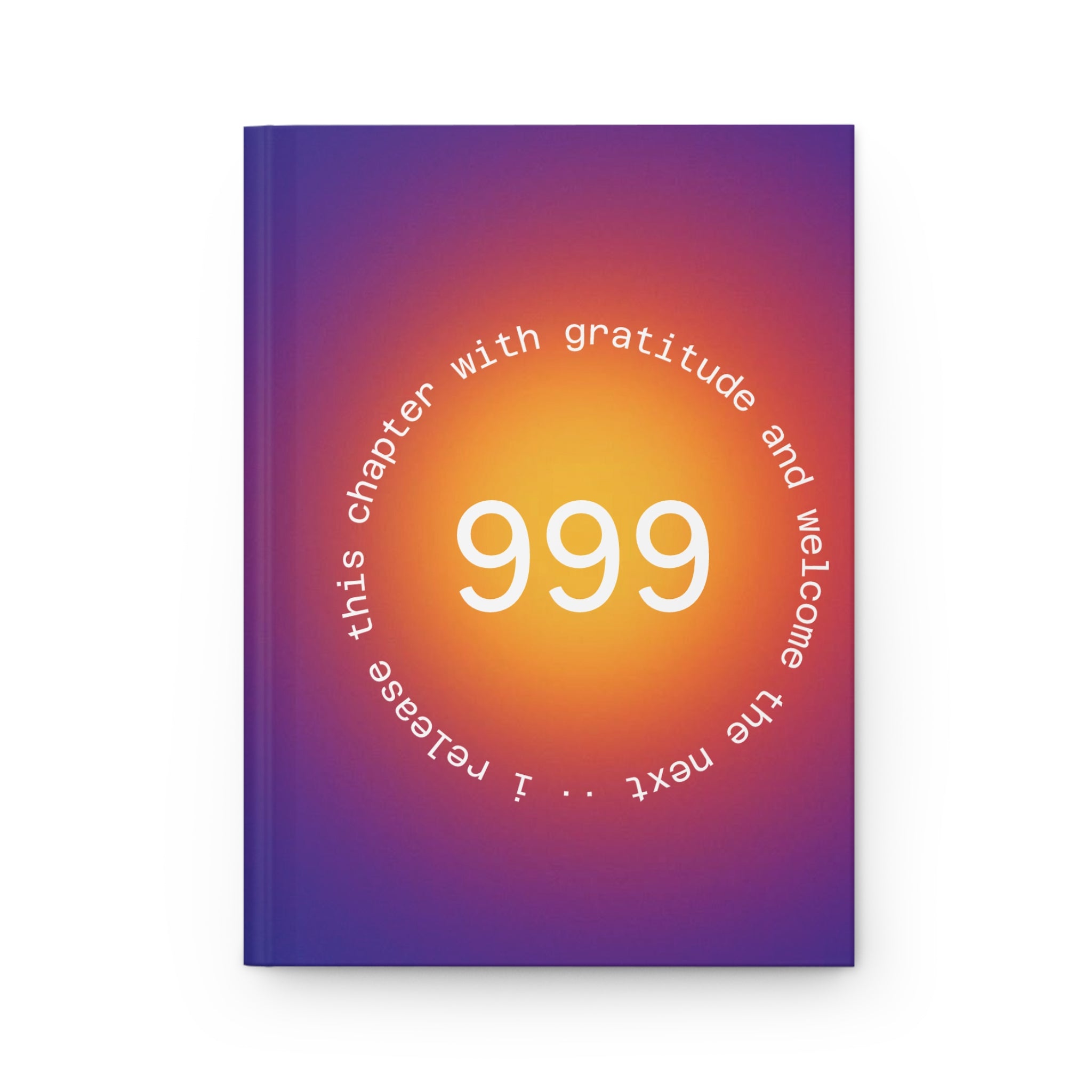 Hardcover Journal — 999 Gratitude & New Chapter Notebook