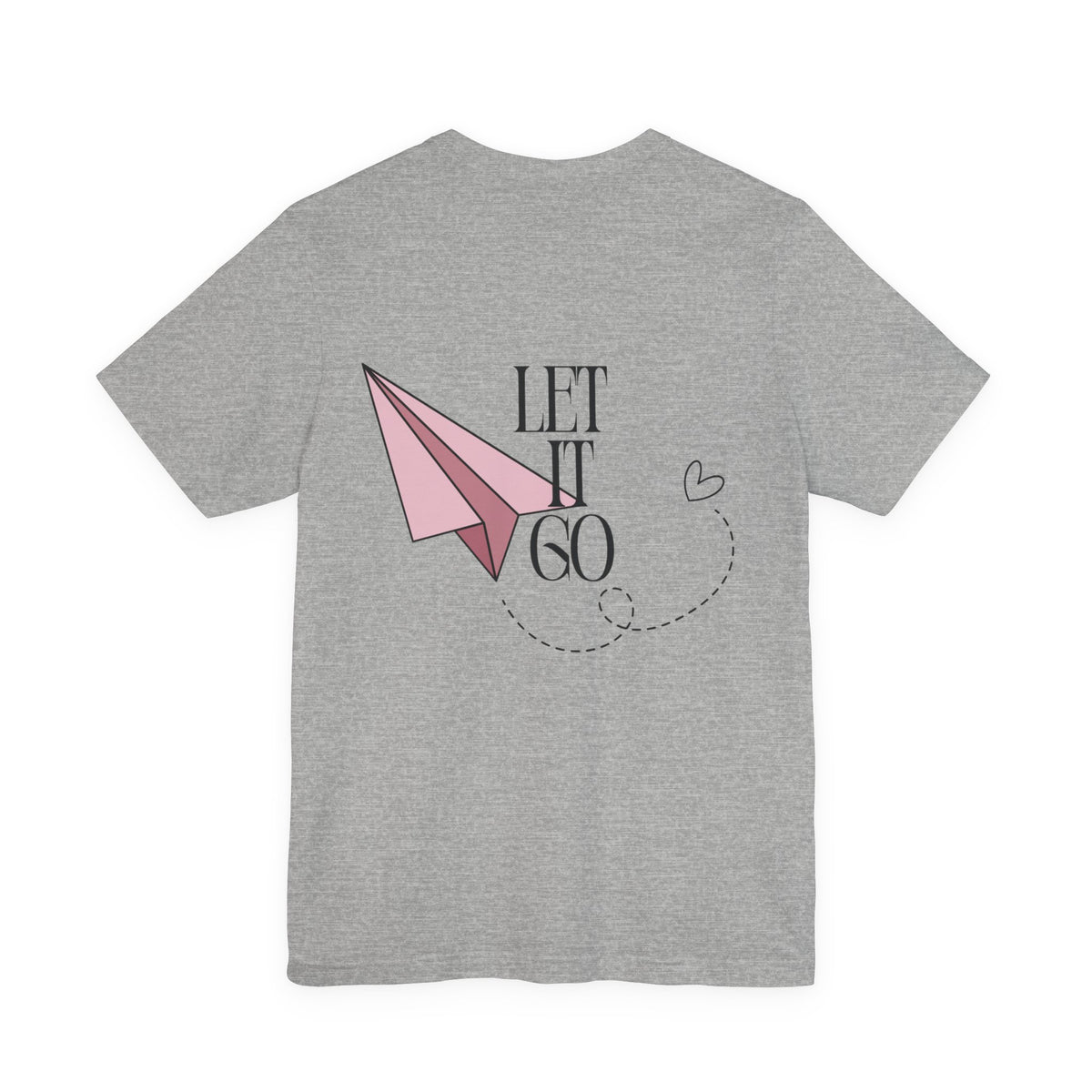 Let It Go Tee — Pink Paper Airplane Graphic T-Shirt