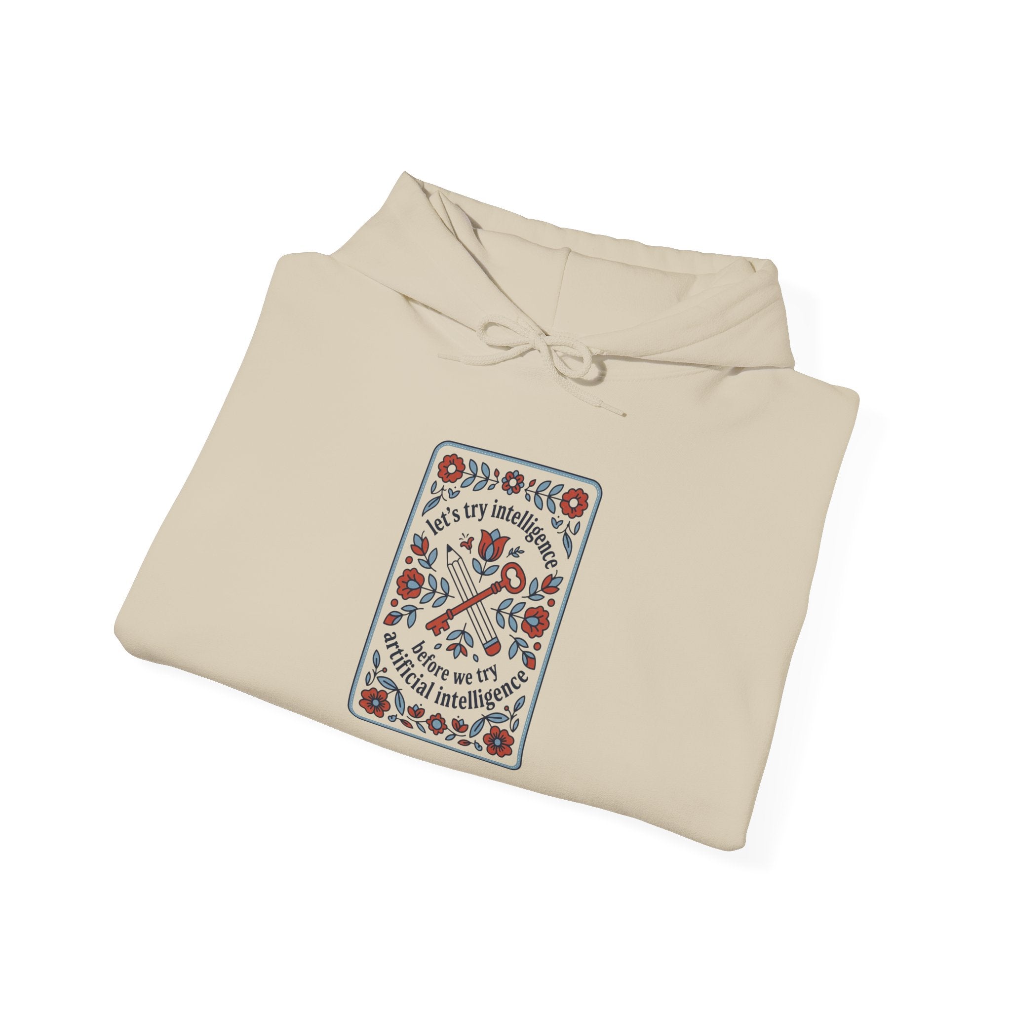 Floral try intelligence Unisex Heavy Blend™ Hooded Sweatshirt
