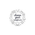 Kiss-Cut Sticker — “Choose Your Reinforcer” Study & Teacher Planner Decal