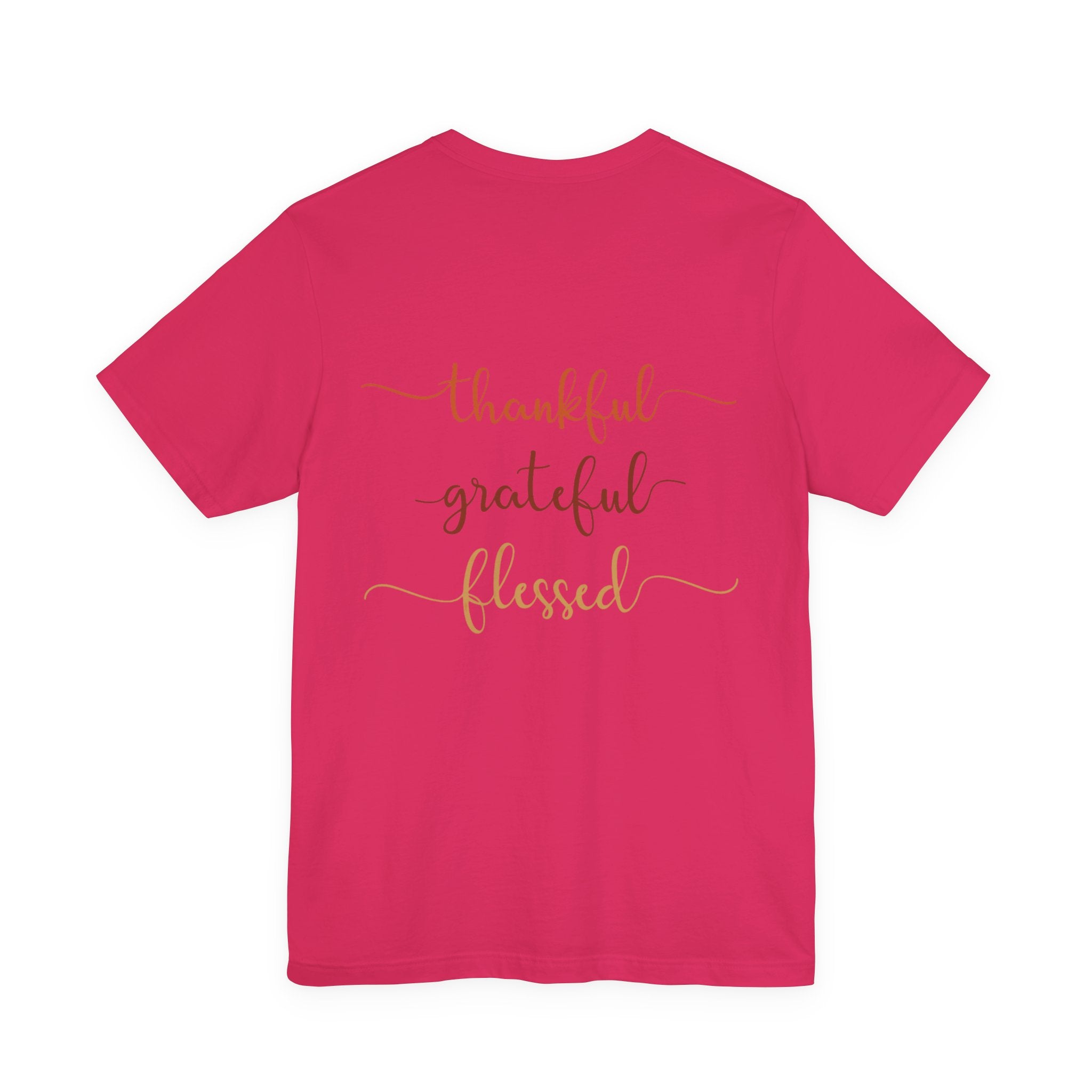 Thankful Grateful Blessed Tee — Autumn Bow Fall Thanksgiving Shirt