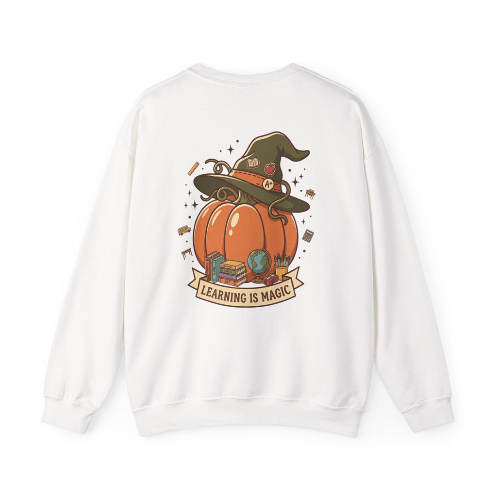 Learning Is Magic Pumpkin Sweatshirt | Fall Halloween Teacher Cozy