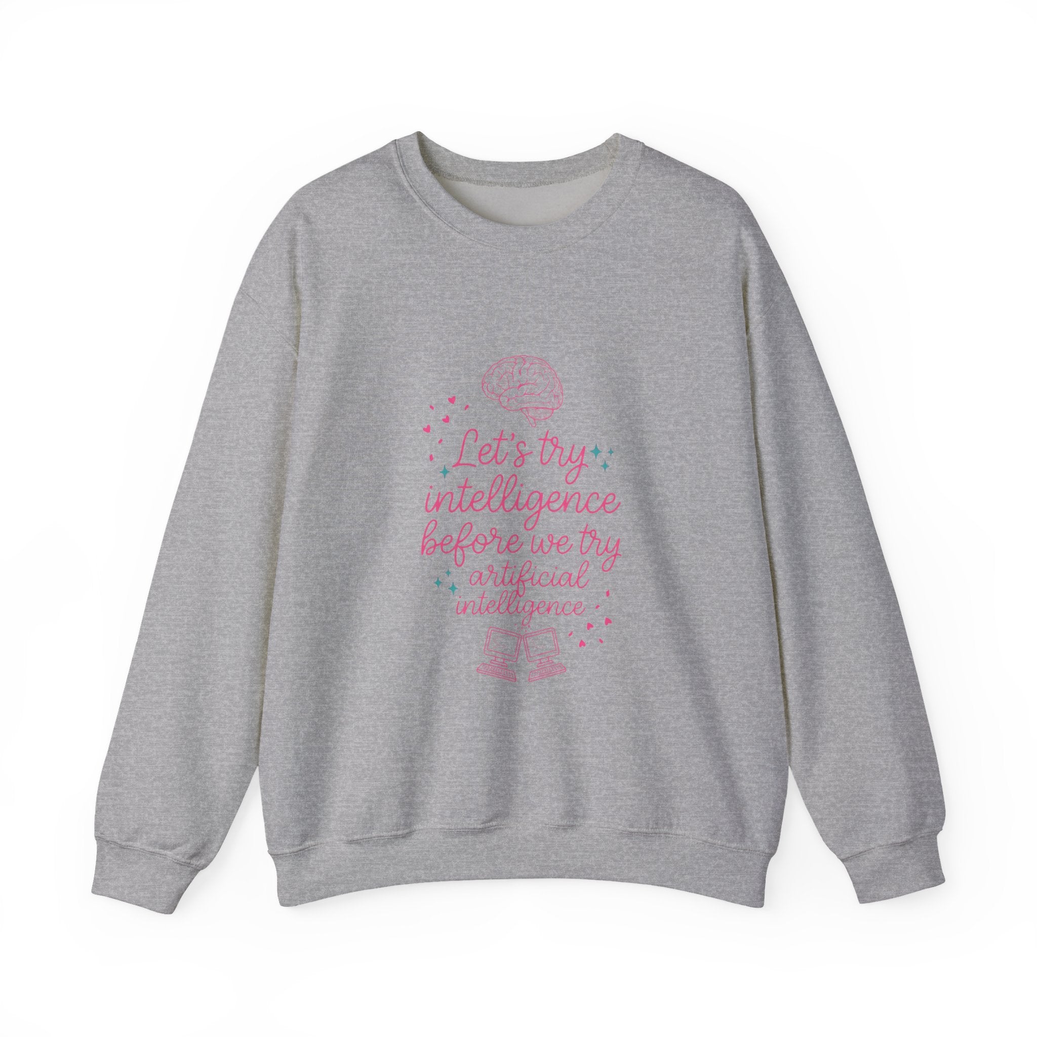 Brainy try intelligence Unisex Heavy Blend™ Crewneck Sweatshirt