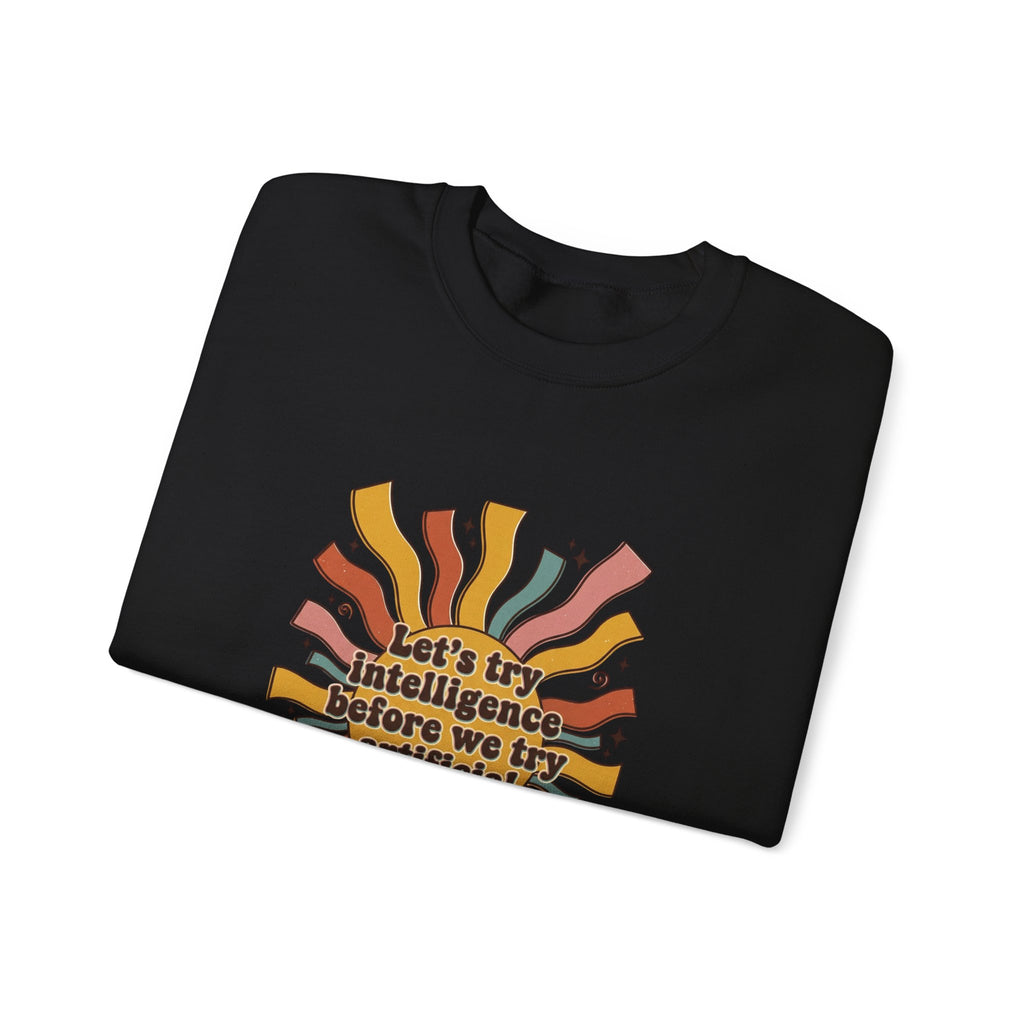 Groovy try intelligence Unisex Heavy Blend™ Crewneck Sweatshirt