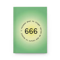 Hardcover Journal — '666: I Release What No Longer Serves Me' Spiritual Gratitude Notebook