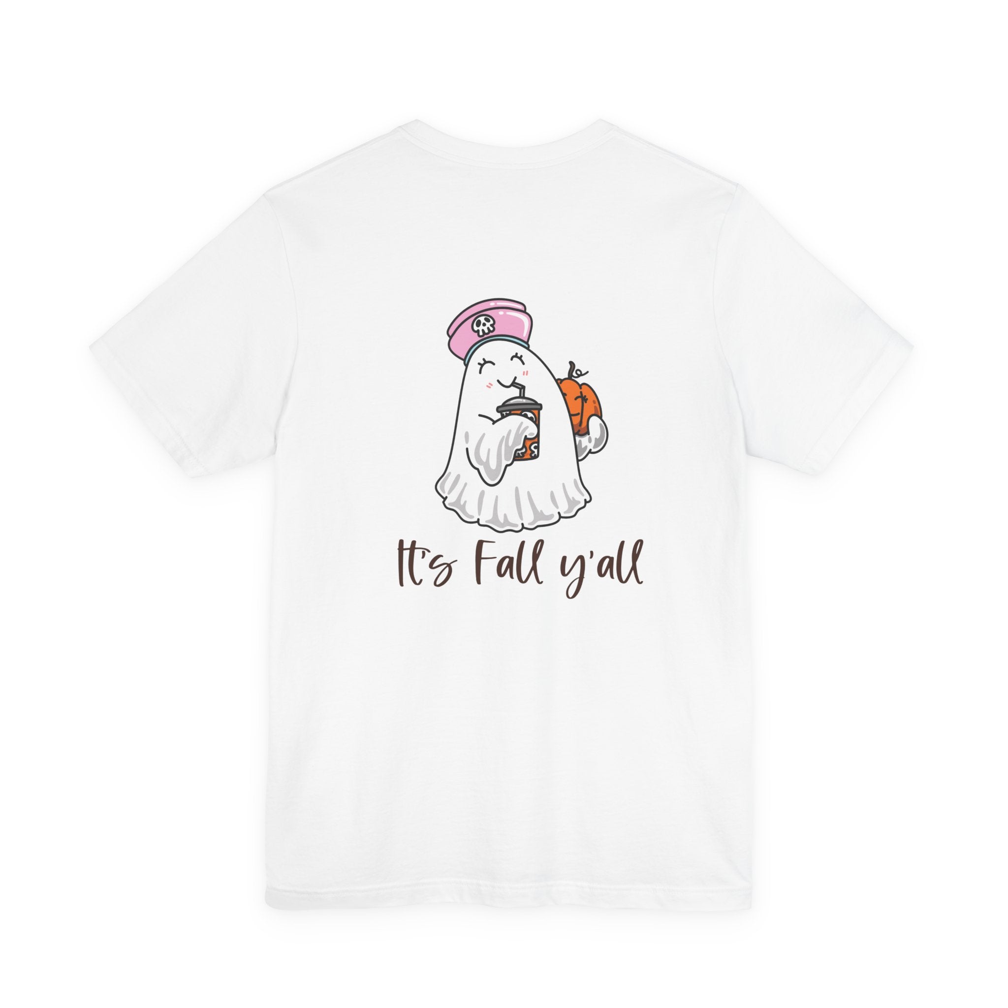 Nursing It's Fall Y'all Ghost Tee — Cute Pumpkin Halloween T-Shirt