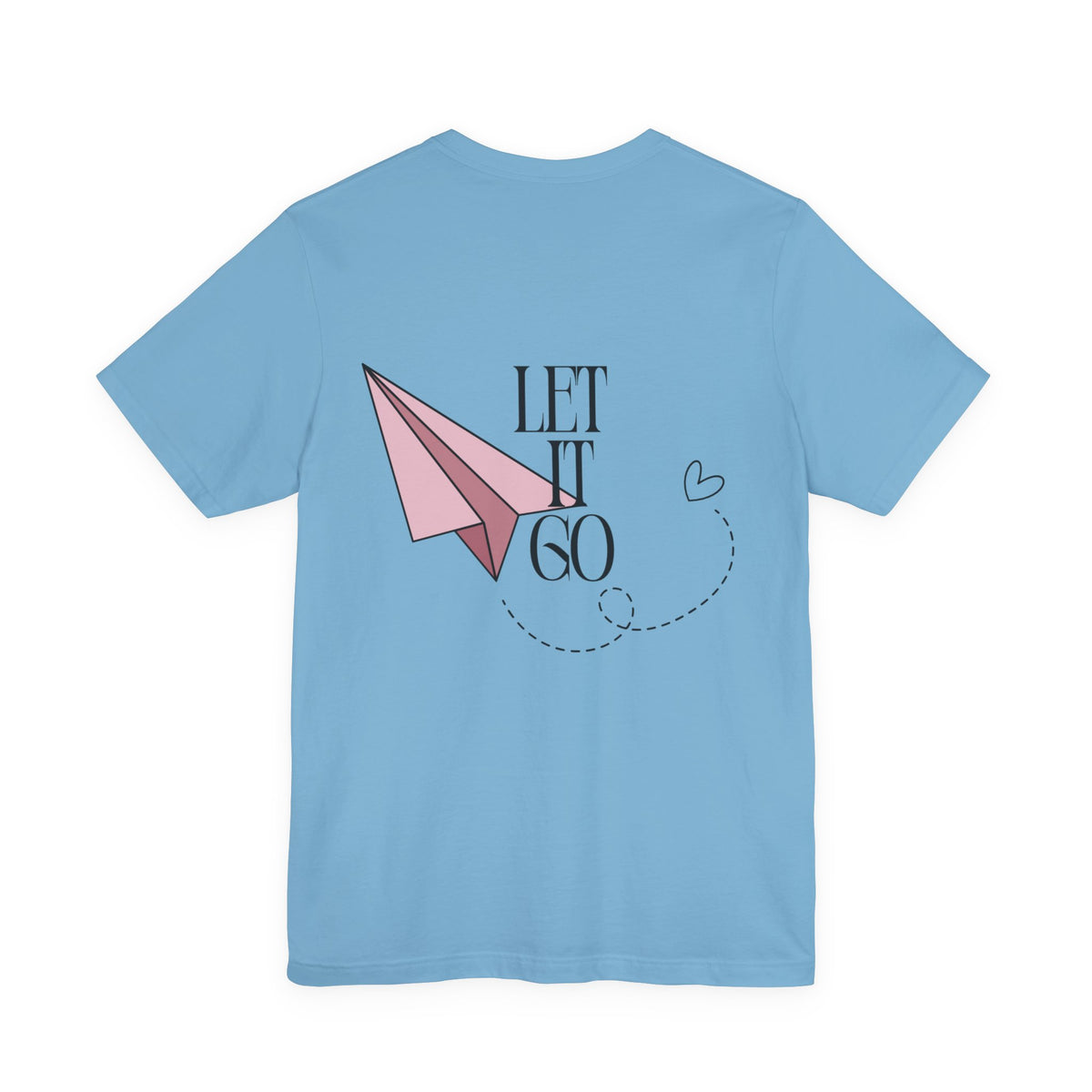 Let It Go Tee — Pink Paper Airplane Graphic T-Shirt