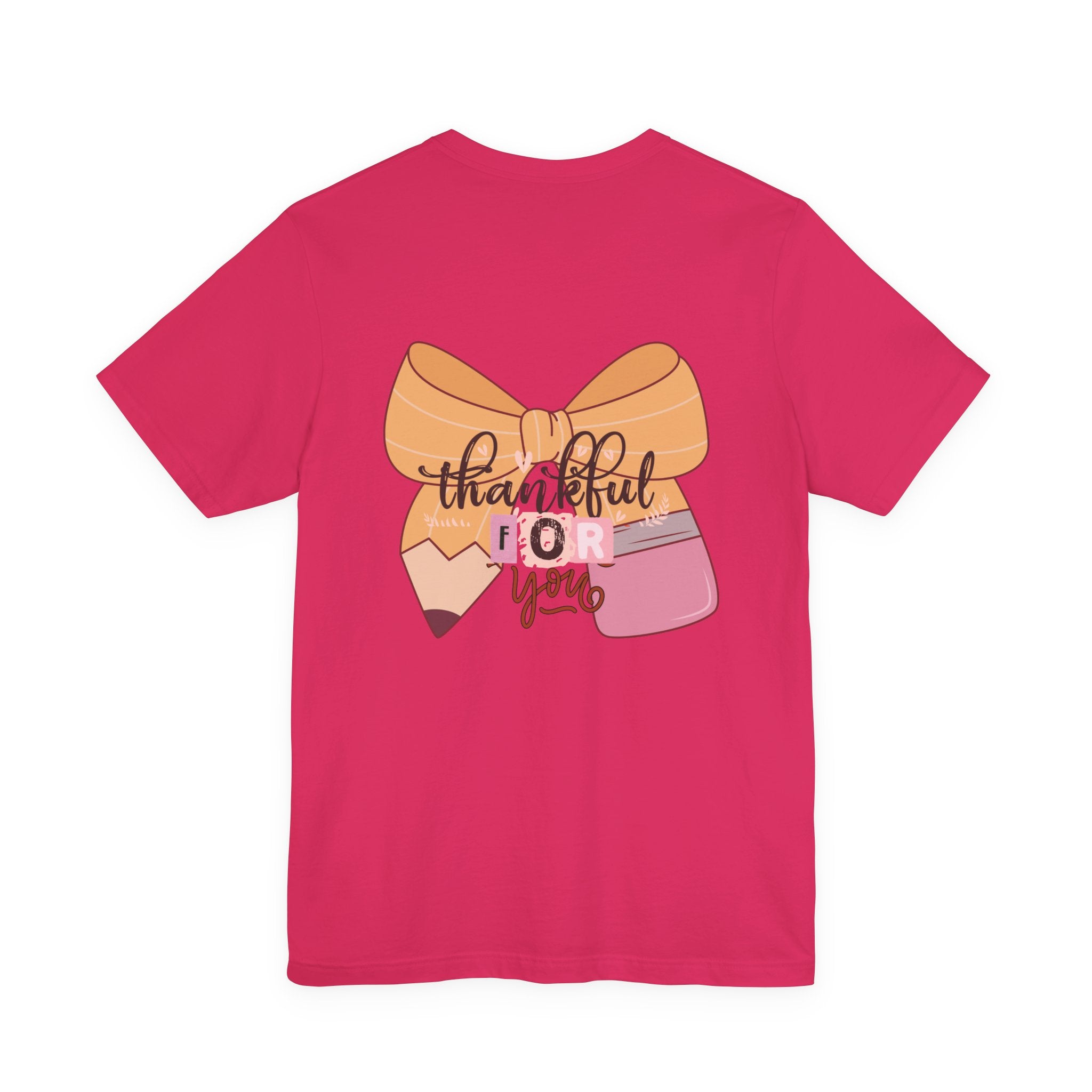 Thankful For You Pencil Bow Tee