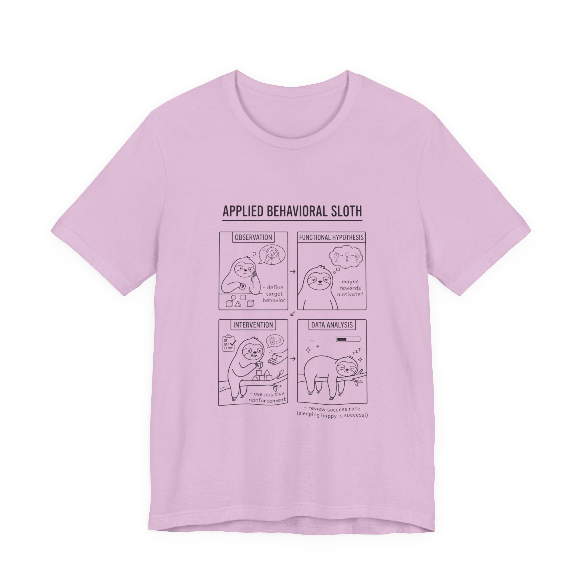 Applied Behavioral Sloth T-Shirt | Science Humor, Psychology Cartoon Tee