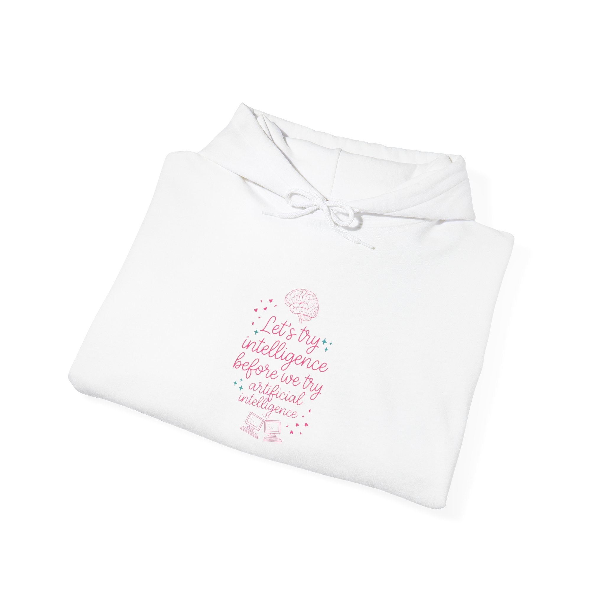 Brainy try intelligence Unisex Heavy Blend™ Hooded Sweatshirt