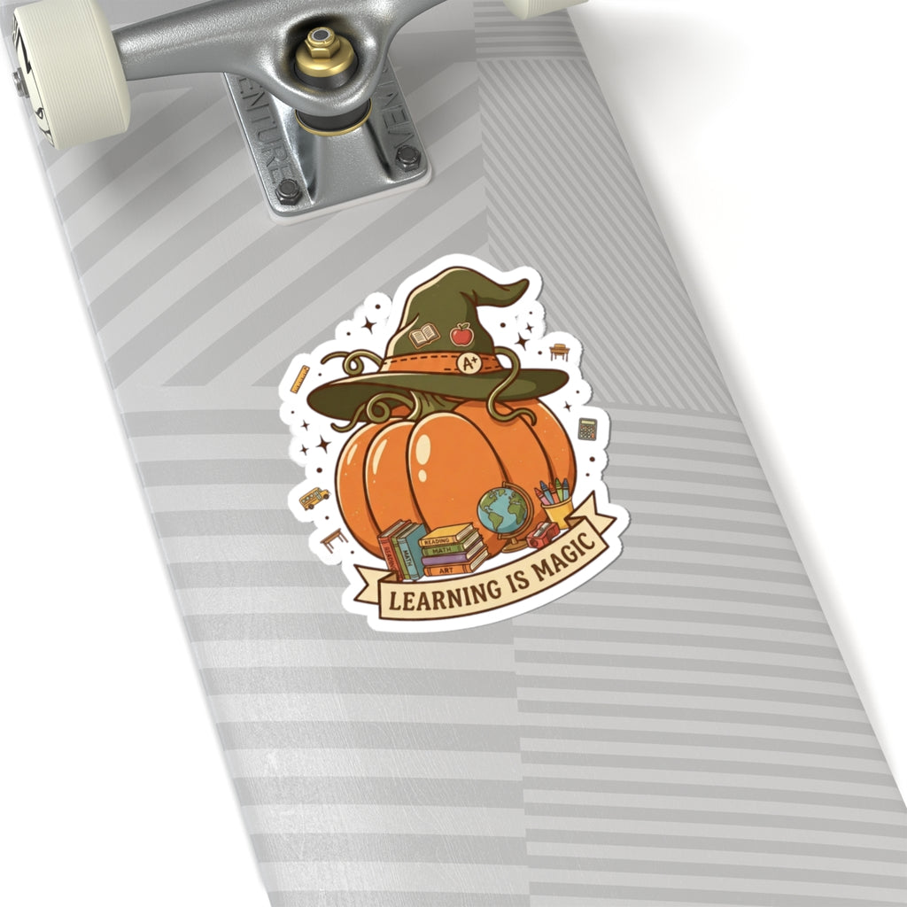 Learning Is Magic Pumpkin Sticker | Teacher Fall Halloween Autumn