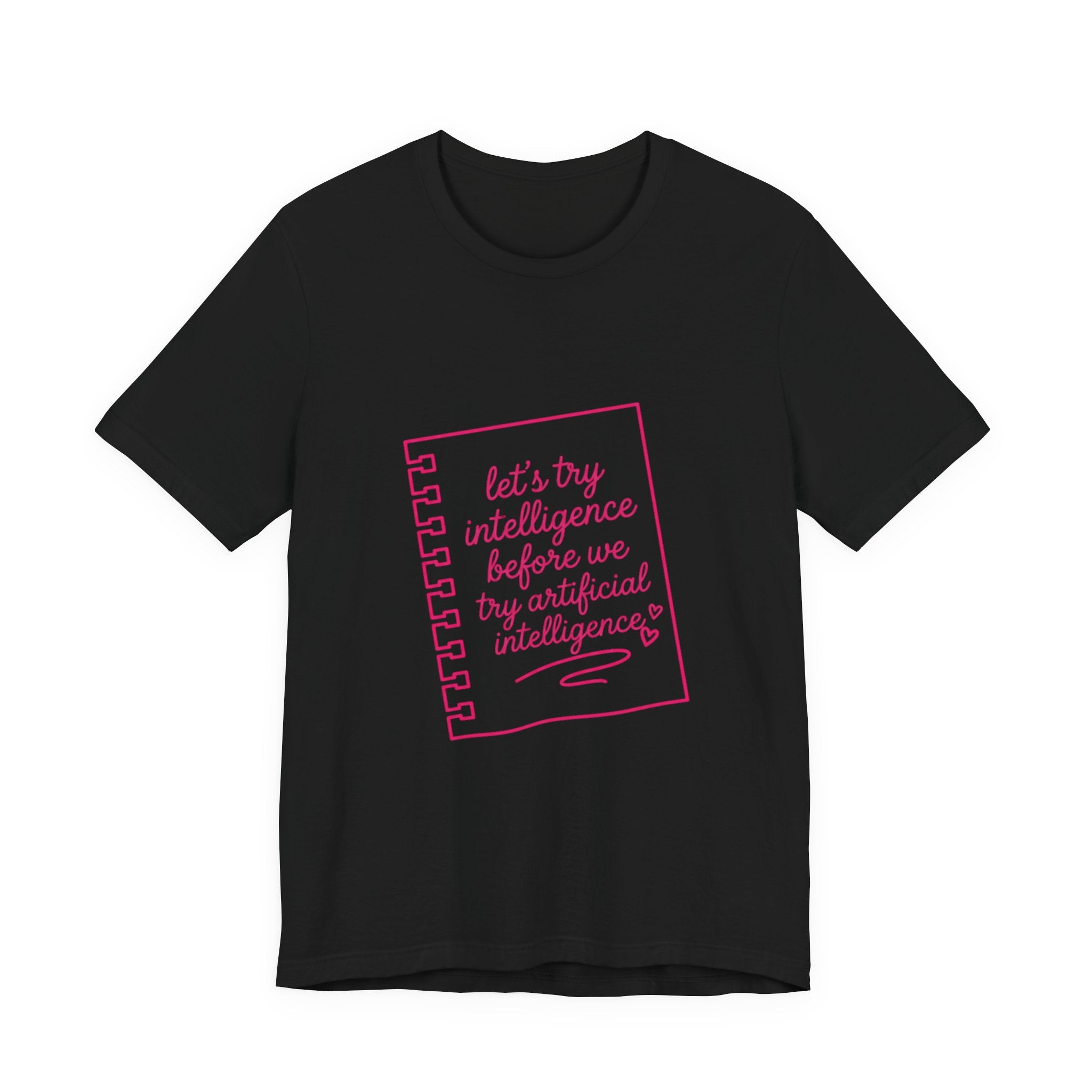 Notebook try intelligence Unisex Jersey Short Sleeve Tee