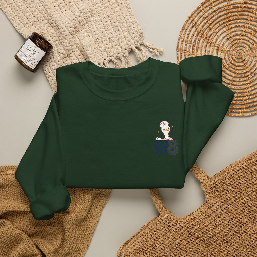 Future Nurse Crewneck Sweatshirt — Cute Pink Nurse Duck Design