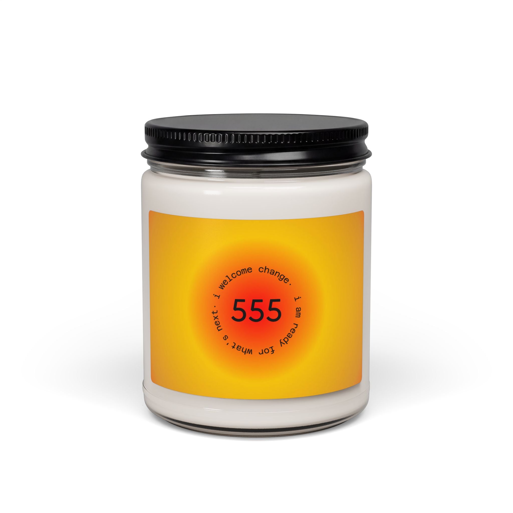 555 Manifestation Scented Soy Candle — Affirmation Candle for Change & Positive Energy, 9oz