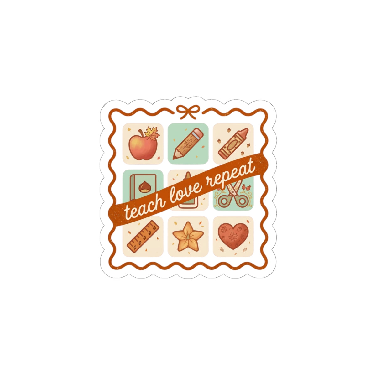 Teach Love Repeat Sticker | Back to School, Classroom Teacher Sticker