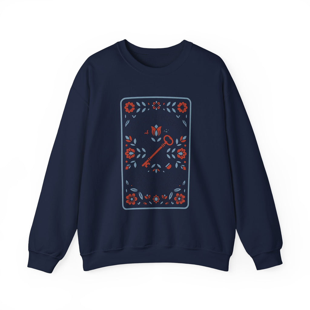 Floral try intelligence Unisex Heavy Blend™ Crewneck Sweatshirt