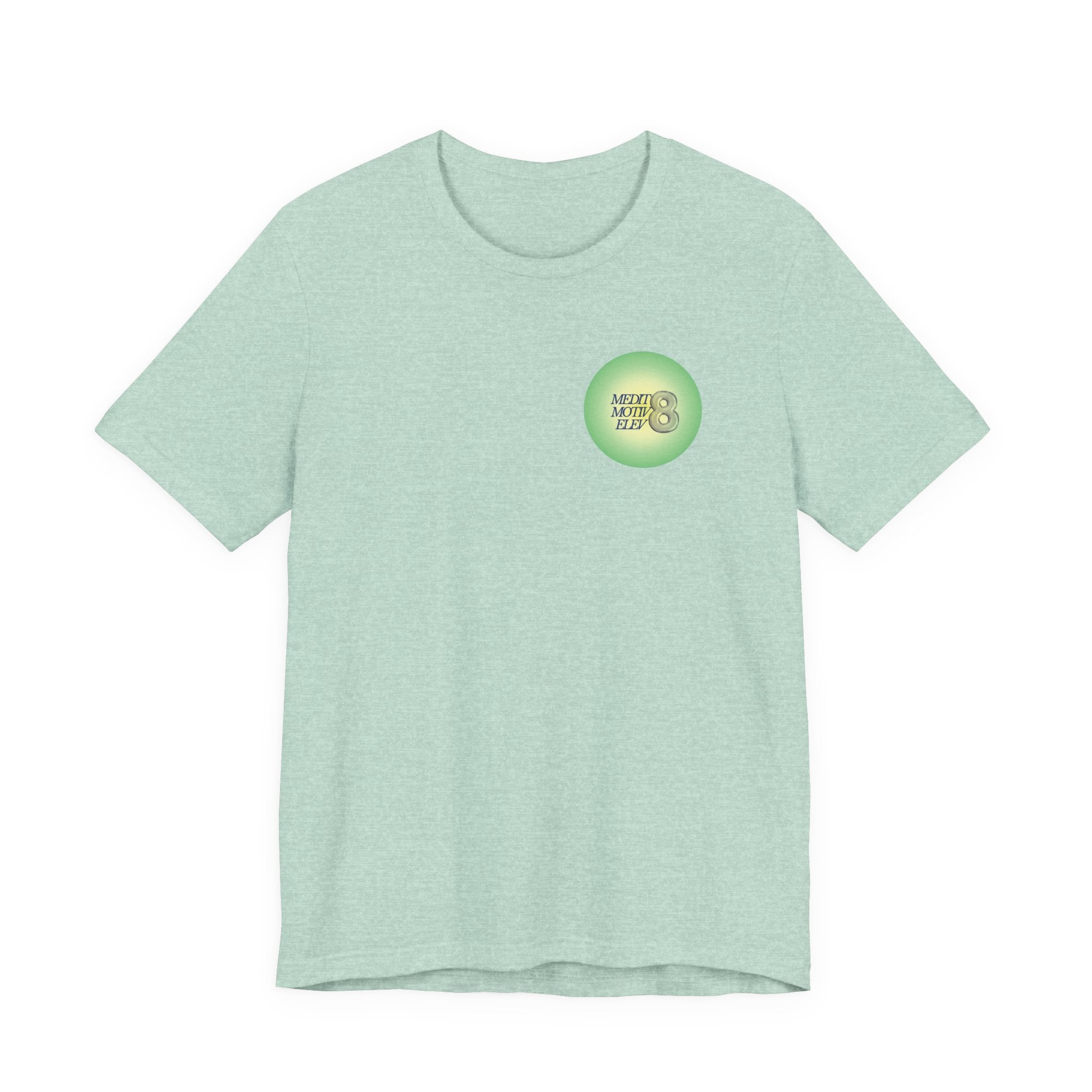 T‑Shirt — Green Circular '666' Graphic Tee with "Release what no longer serves you" Back Design