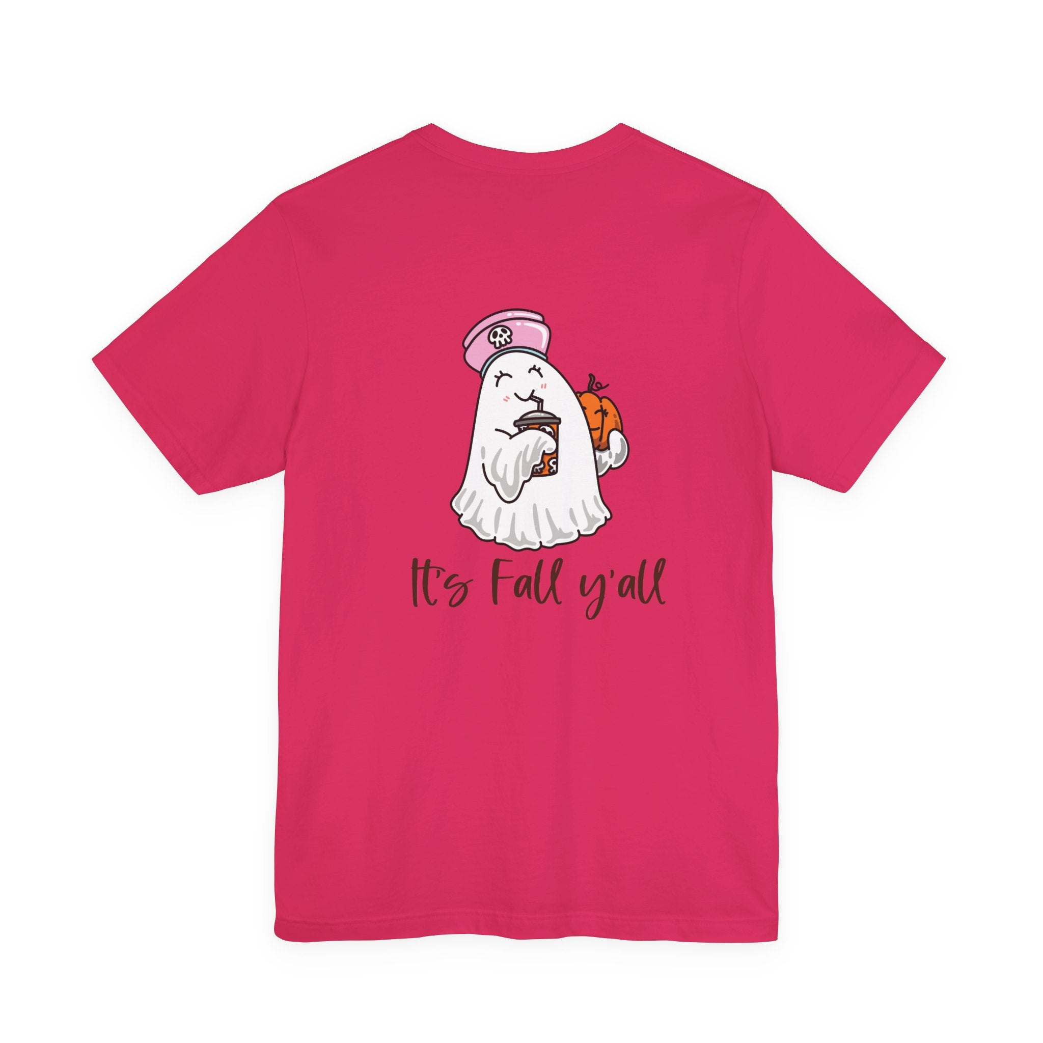 Nursing It's Fall Y'all Ghost Tee — Cute Pumpkin Halloween T-Shirt