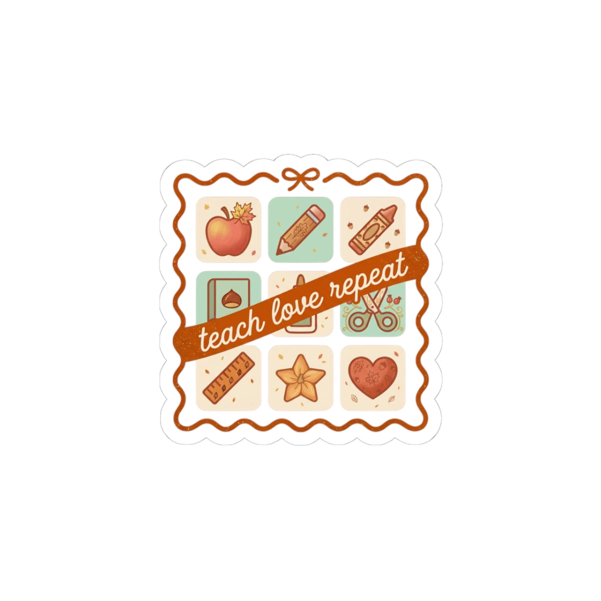 Teach Love Repeat Sticker | Back to School, Classroom Teacher Sticker