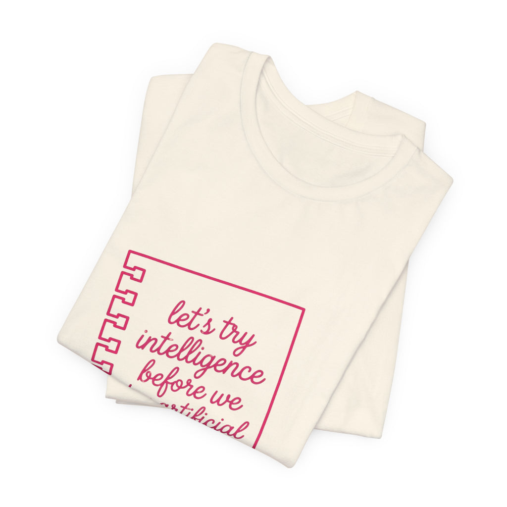 Notebook try intelligence Unisex Jersey Short Sleeve Tee