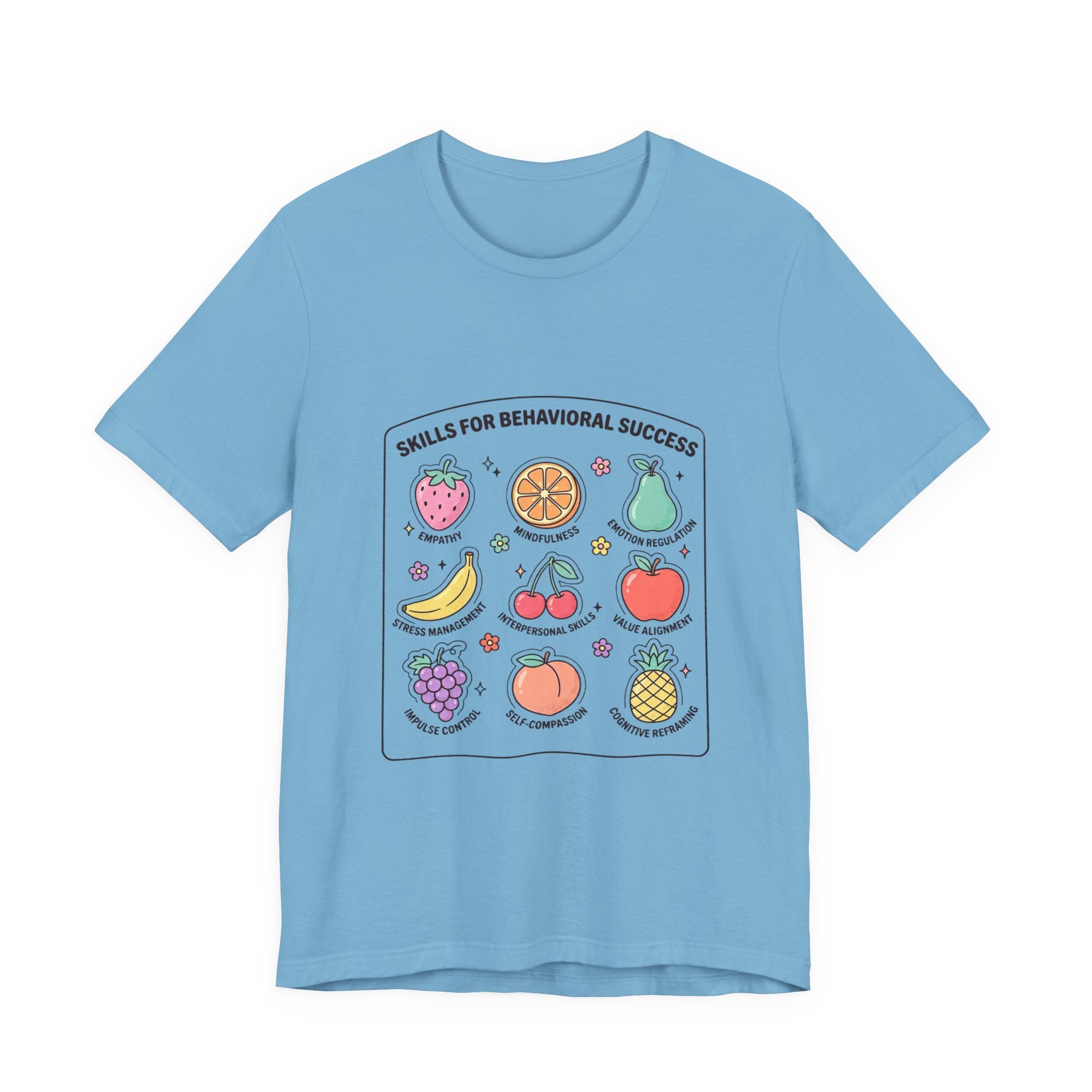 "Behavior Skills for Success" ABA Shirt | Fruit-Themed Behavior Therapy Tee for RBTs, BCBAs, Teachers & Daycare Providers